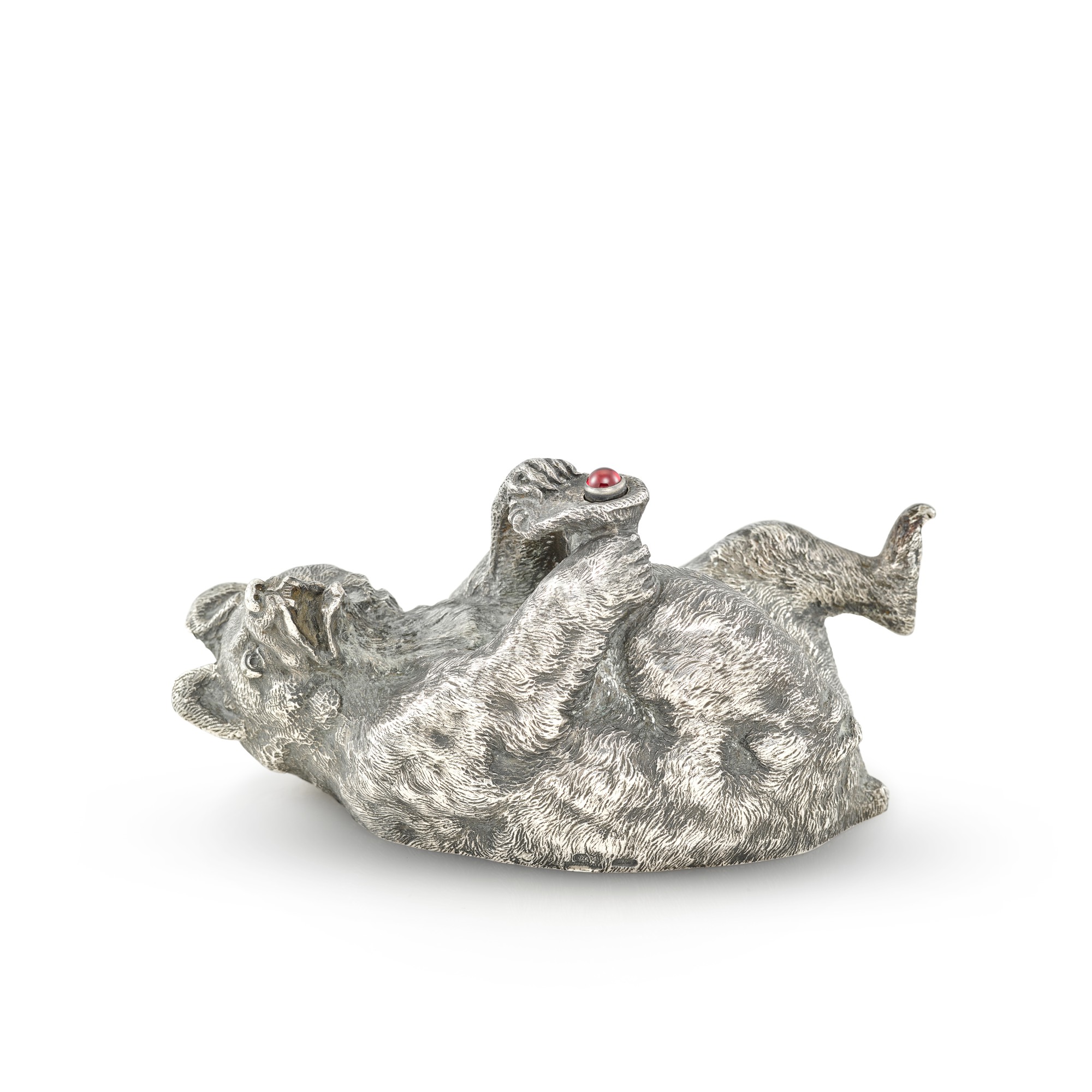 Unknown — A Fabergé gem-set silver bell push in the form of a bear, Moscow, 1899-1908