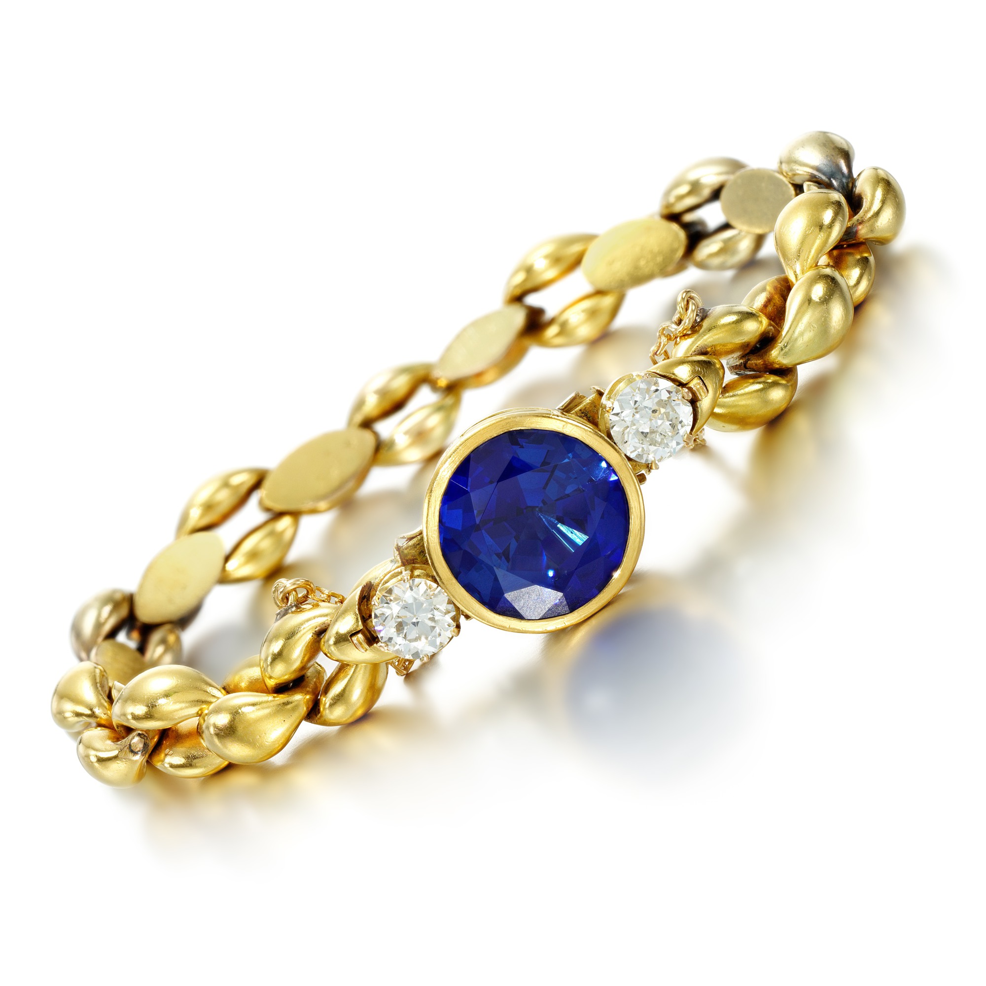 Unknown — A gold, sapphire and diamond bracelet, Edward Schramm, Moscow, circa 1890