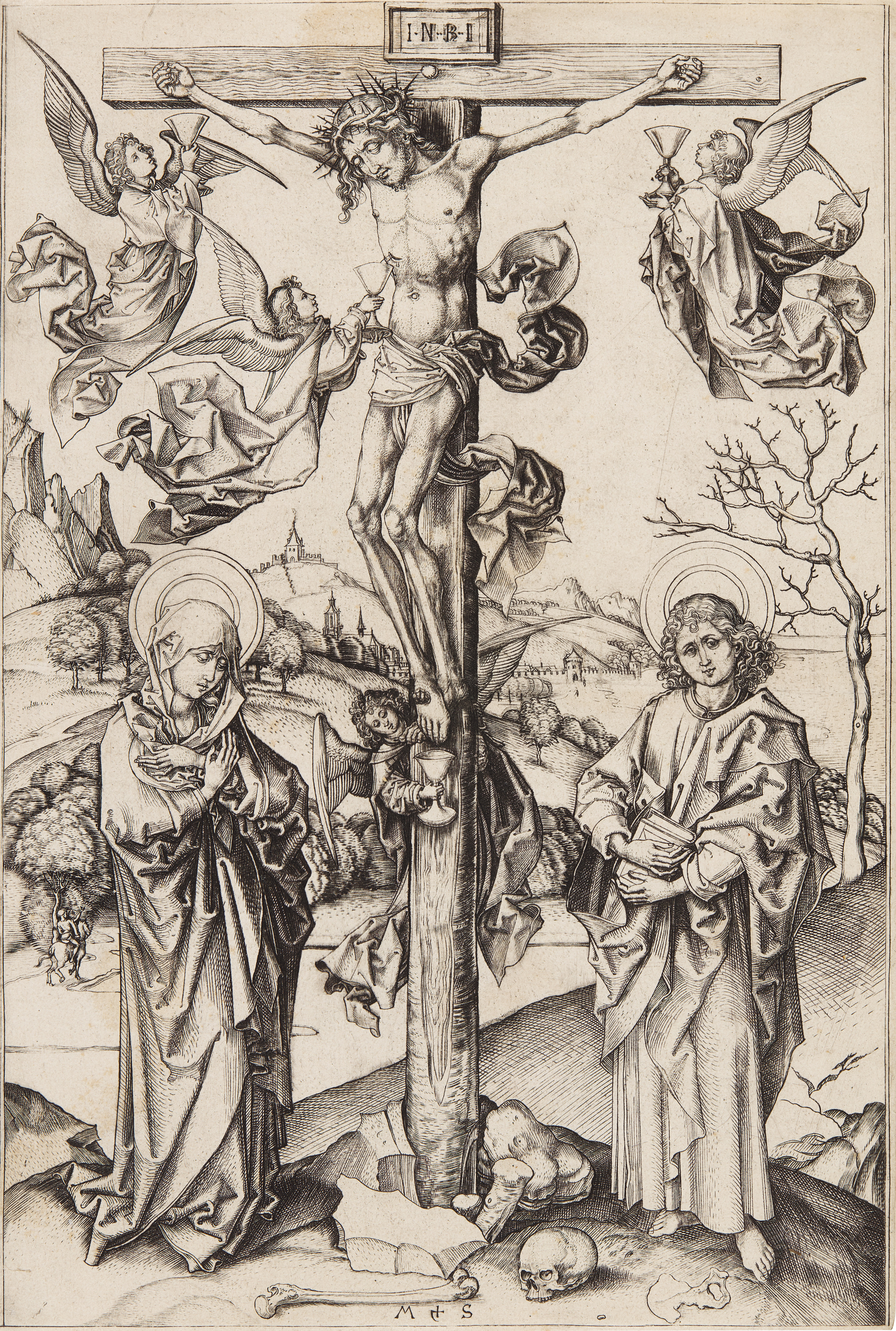 The Crucifixion with Four Angels