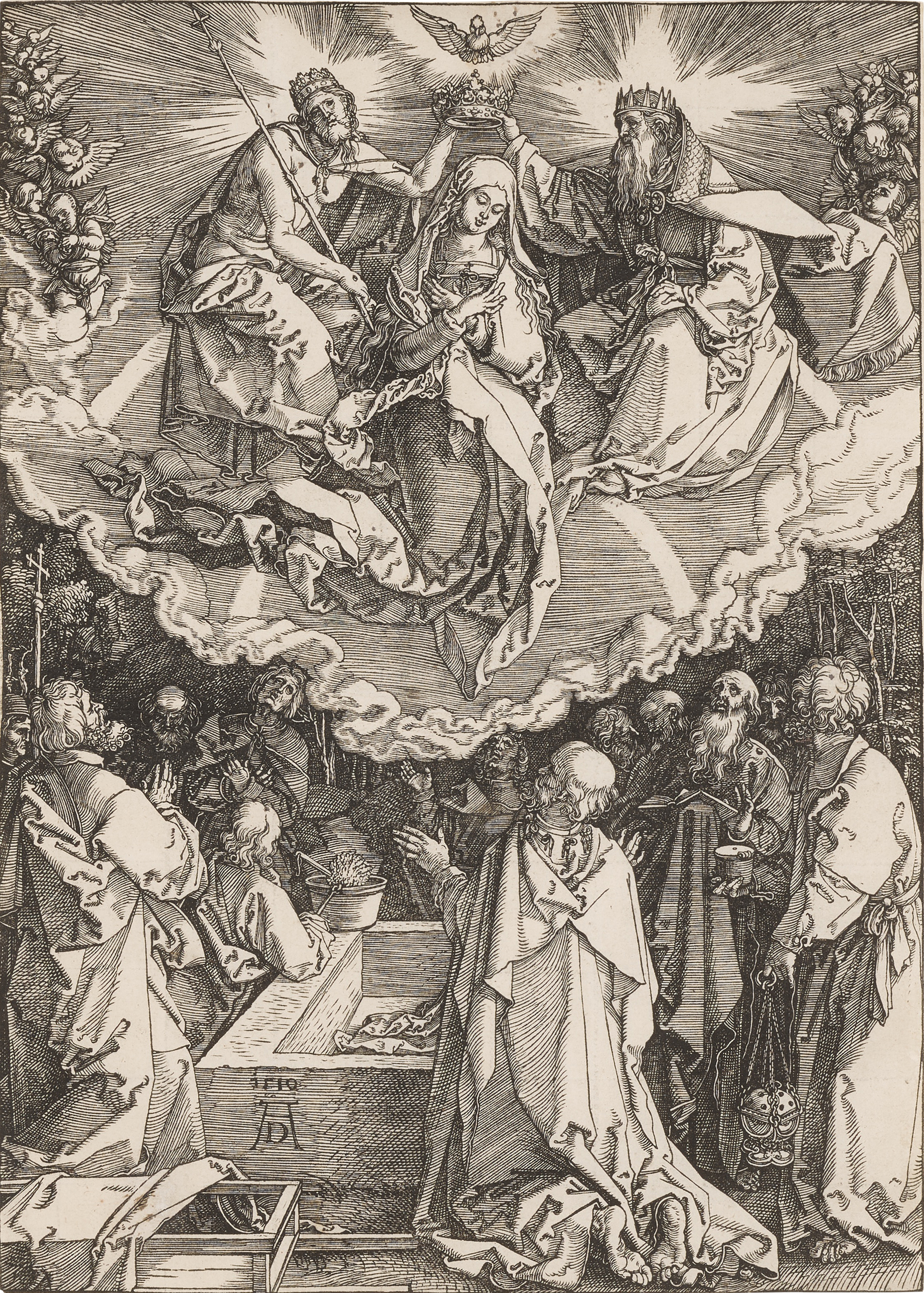 Albrecht Dürer — The Assumption and Coronation of the Virgin, from The Life of the Virgin 