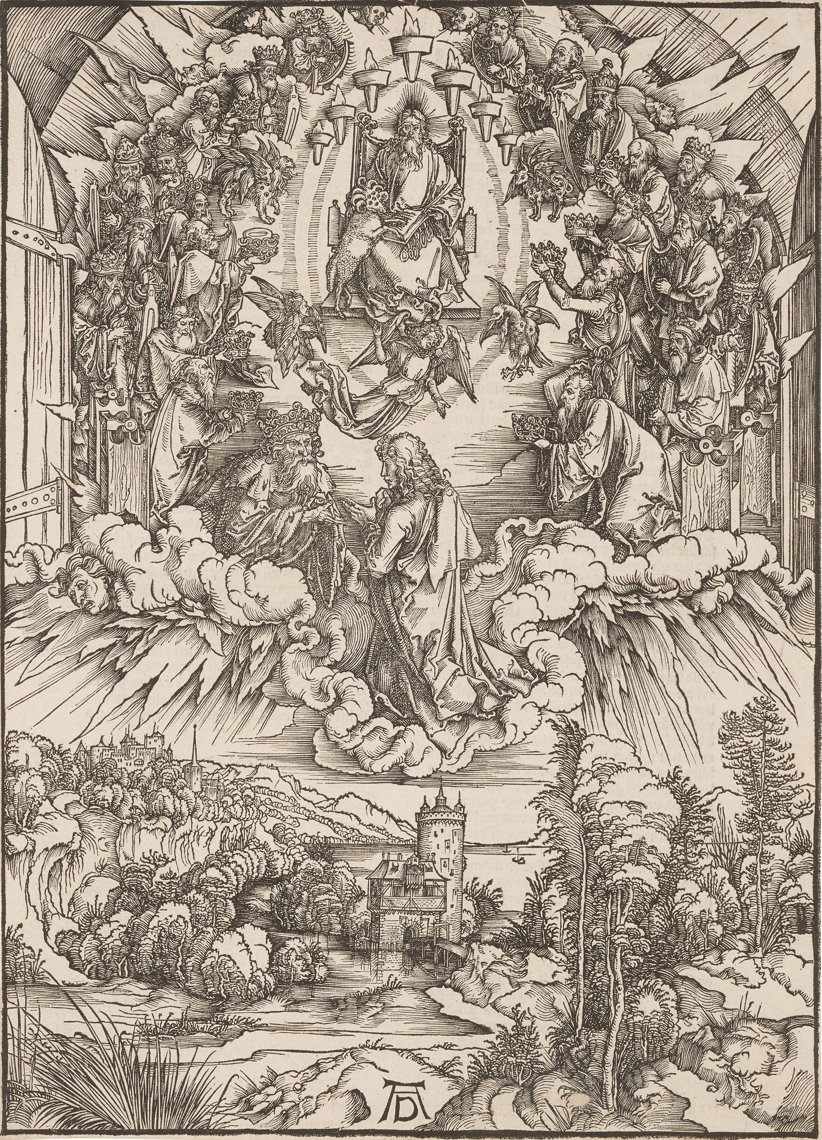 Albrecht Dürer — Saint John before God and the Elders, from The Apocalypse