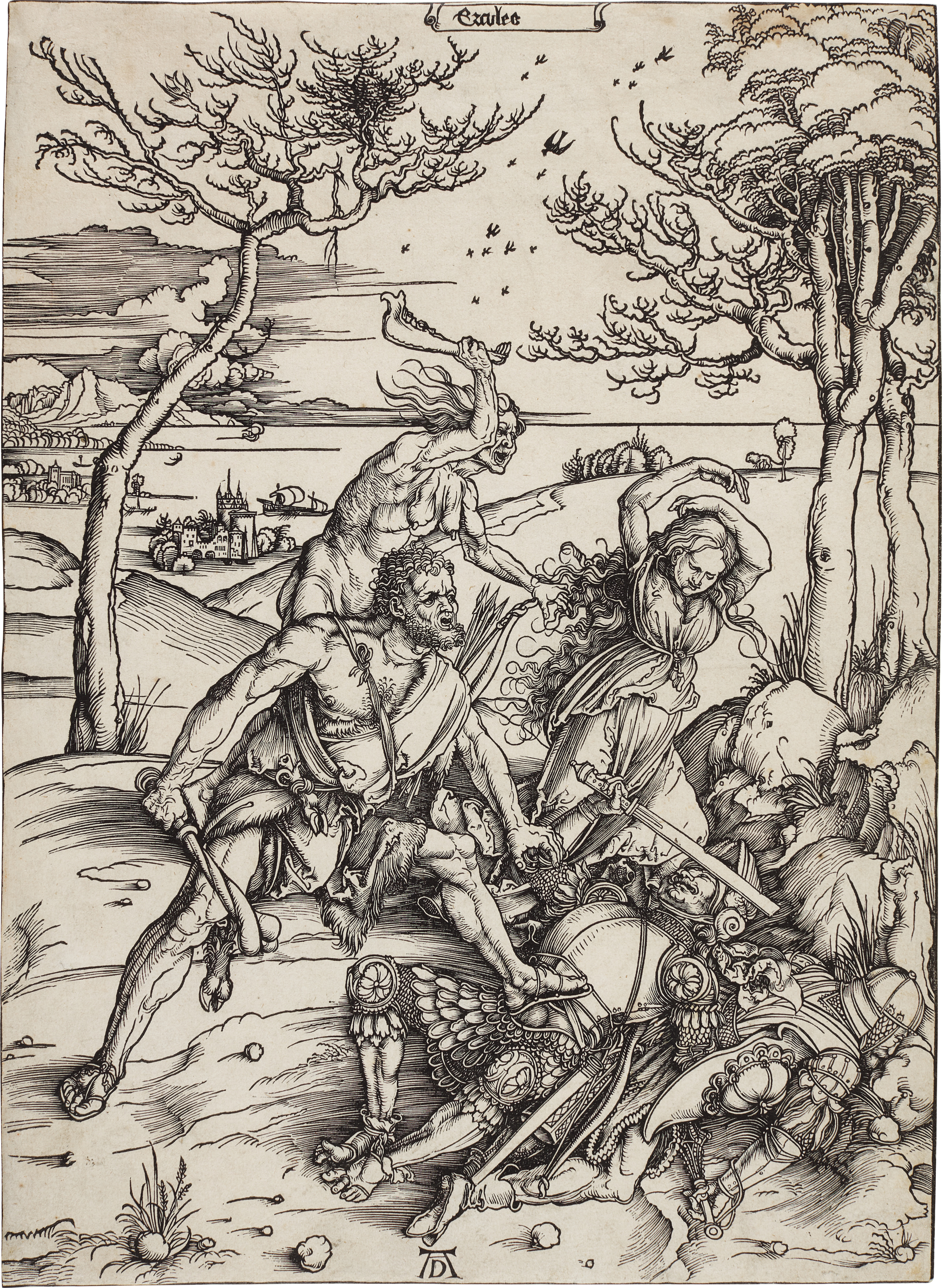 Albrecht Dürer — Hercules Conquering the Molionide Twins