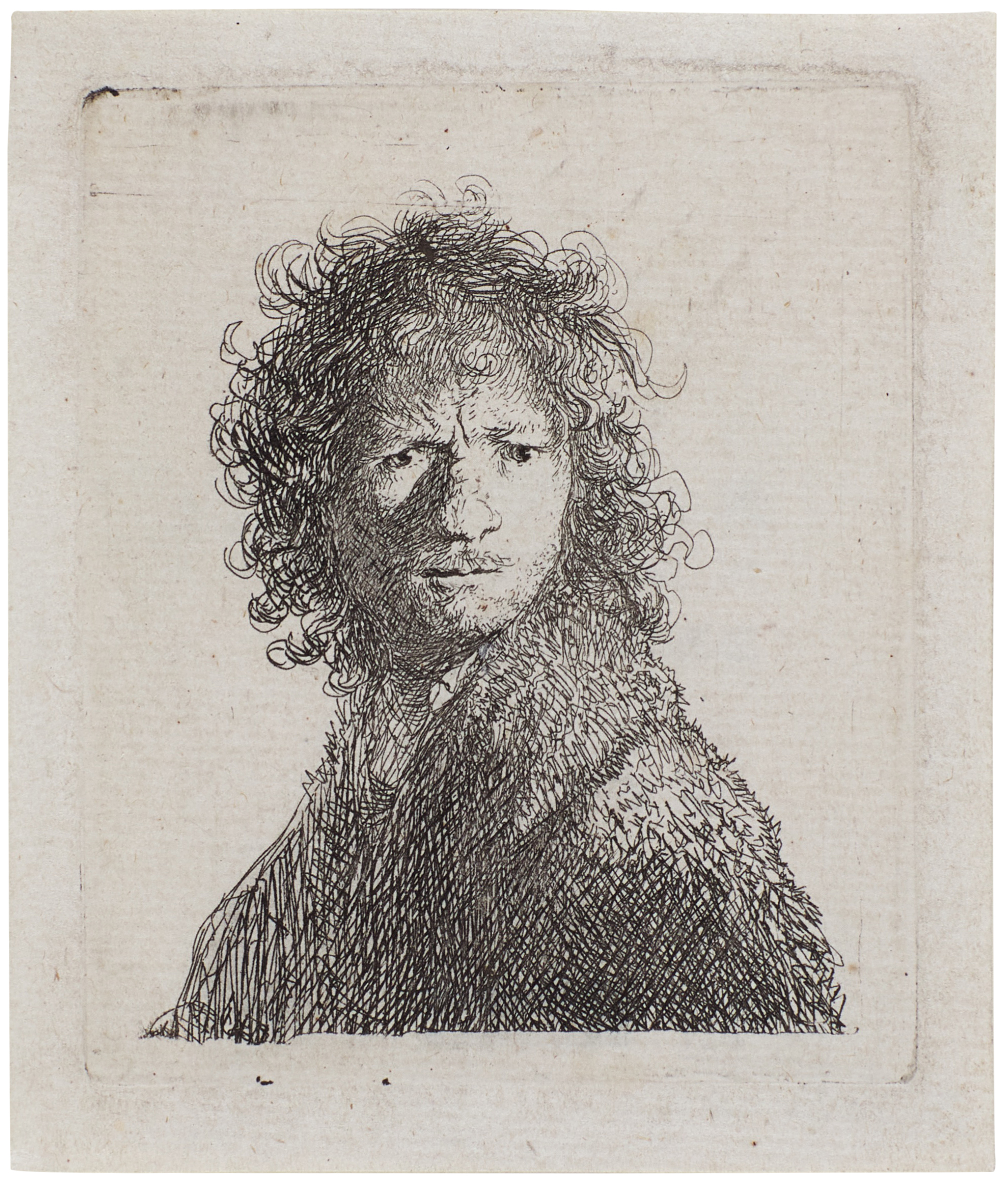 Rembrandt Harmensz. van Rijn — Self-Portrait, Frowning: Bust