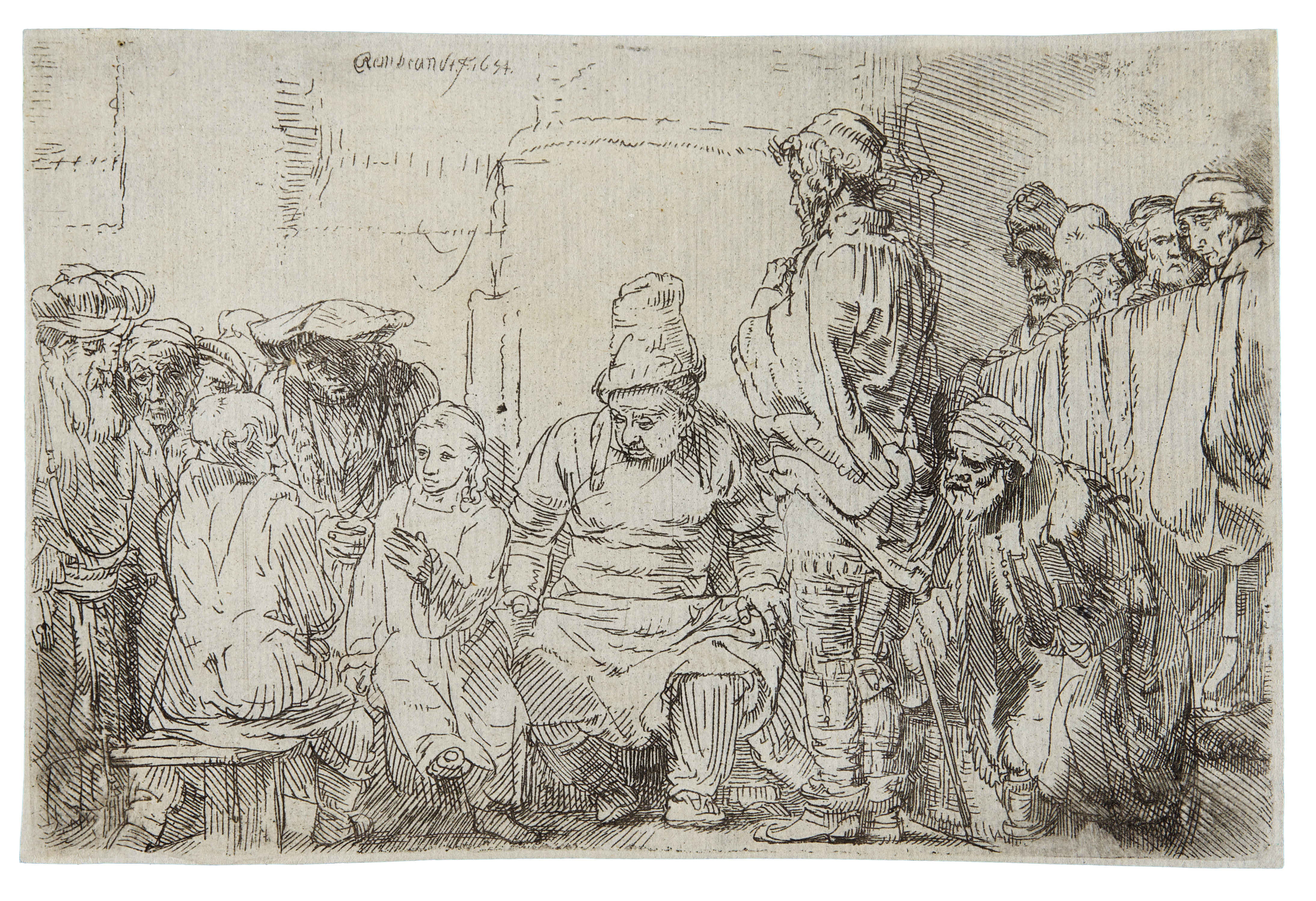 Rembrandt Harmensz. van Rijn — Christ Seated Disputing with the Doctors