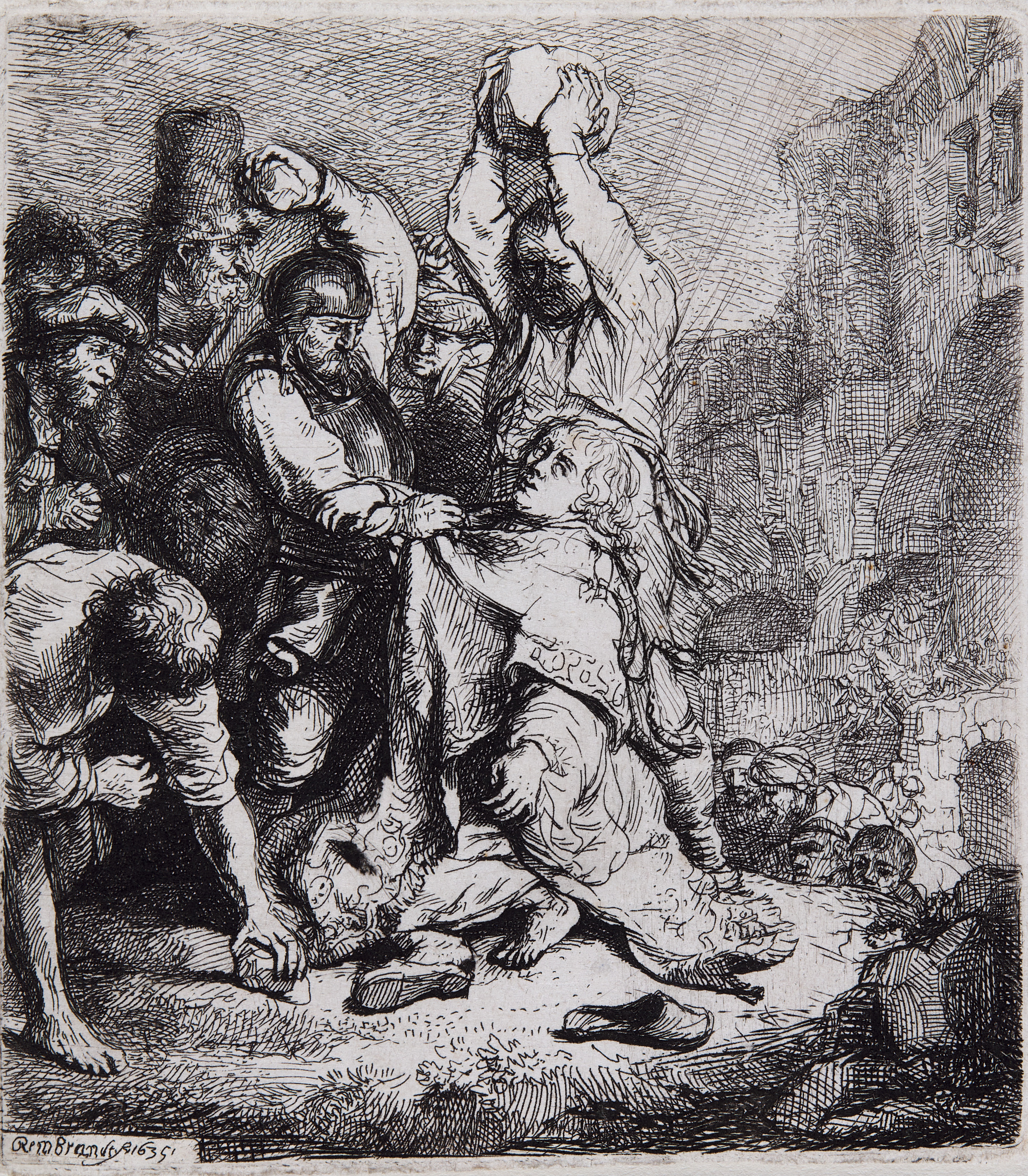 Rembrandt Harmensz. van Rijn — The Stoning of St Stephen