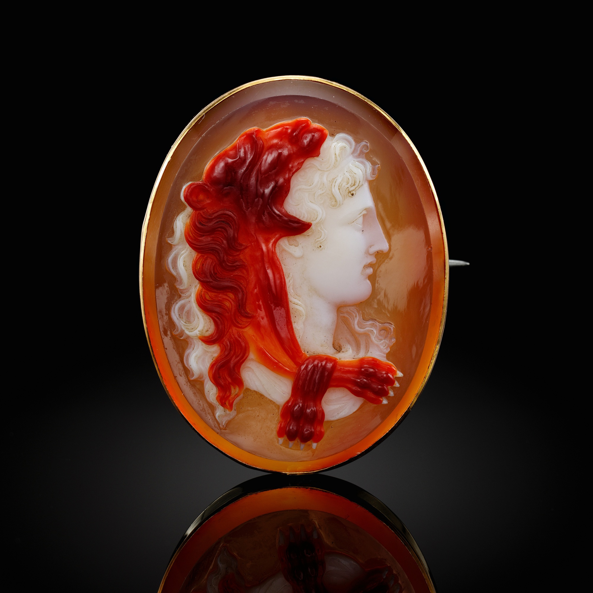 Attributed to Luigi Michelini — Cameo with Omphale in the guise of Hercules