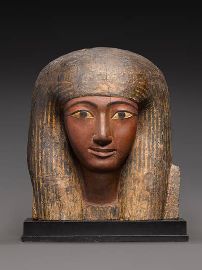 An Egyptian Wood Mummy Mask