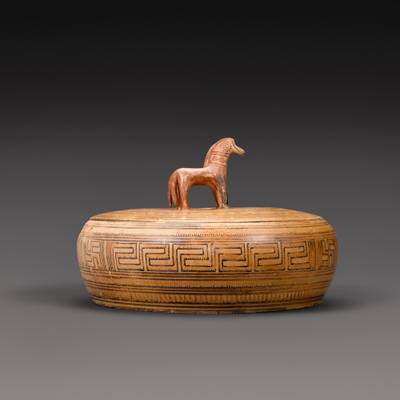 An Attic Pottery Pyxis