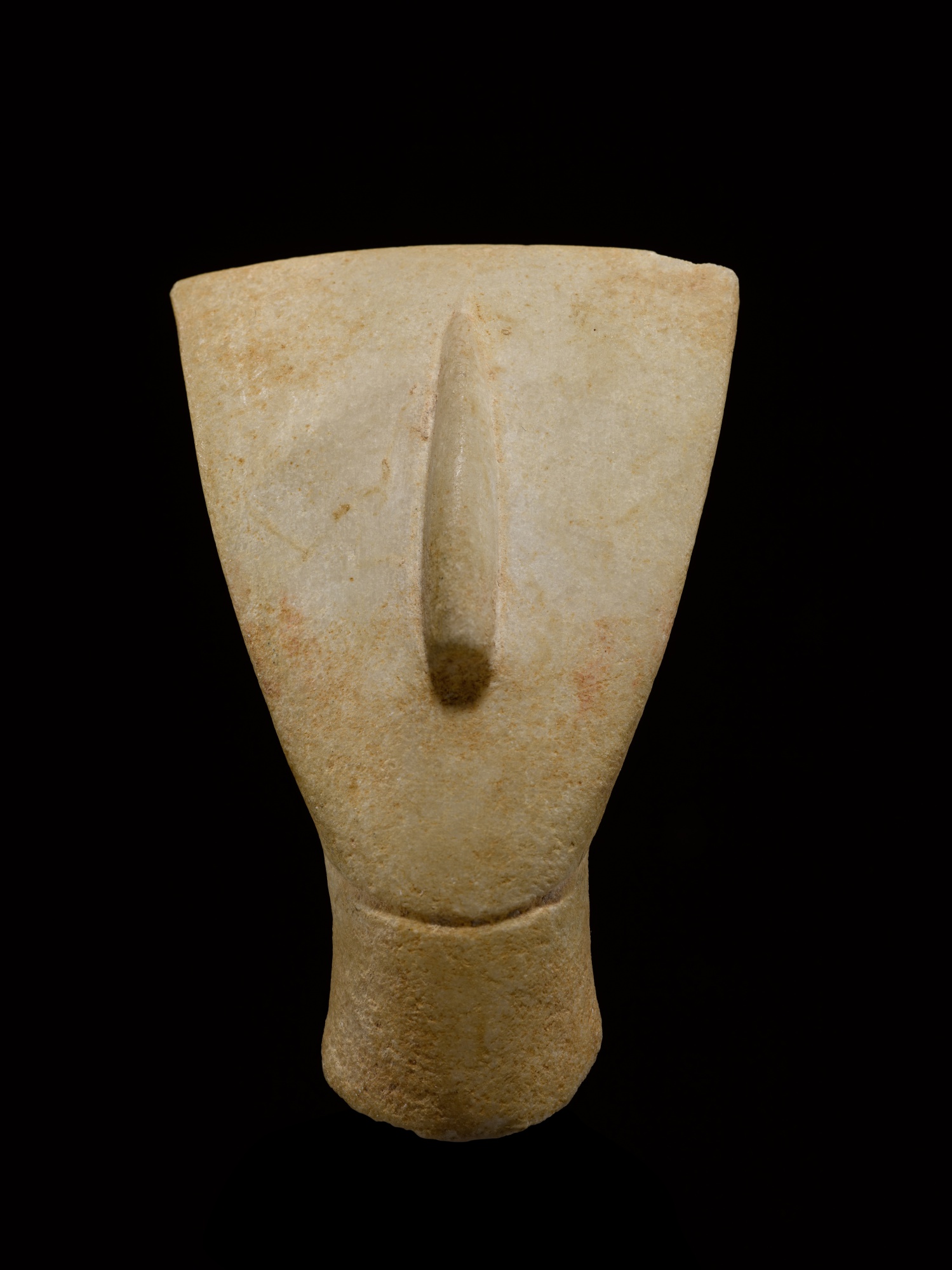 Unknown — A Cycladic Marble Head of a Goddess, circa 2600-2400 B.C. 