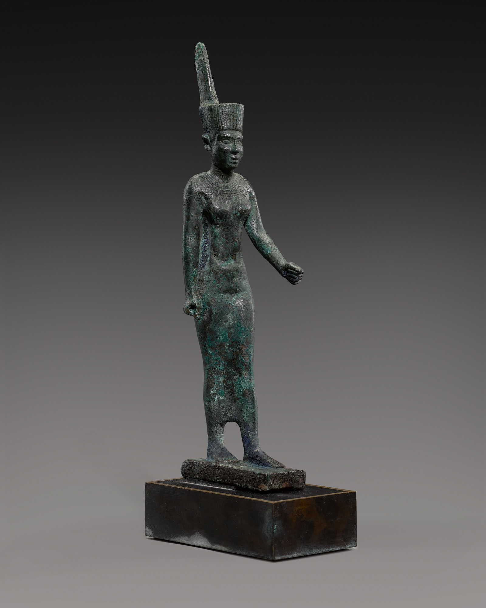 An Egyptian Bronze Figure of Neith — An Egyptian Bronze Figure of Neith, Late Period, probably 26th Dynasty, 664-525 B.C.