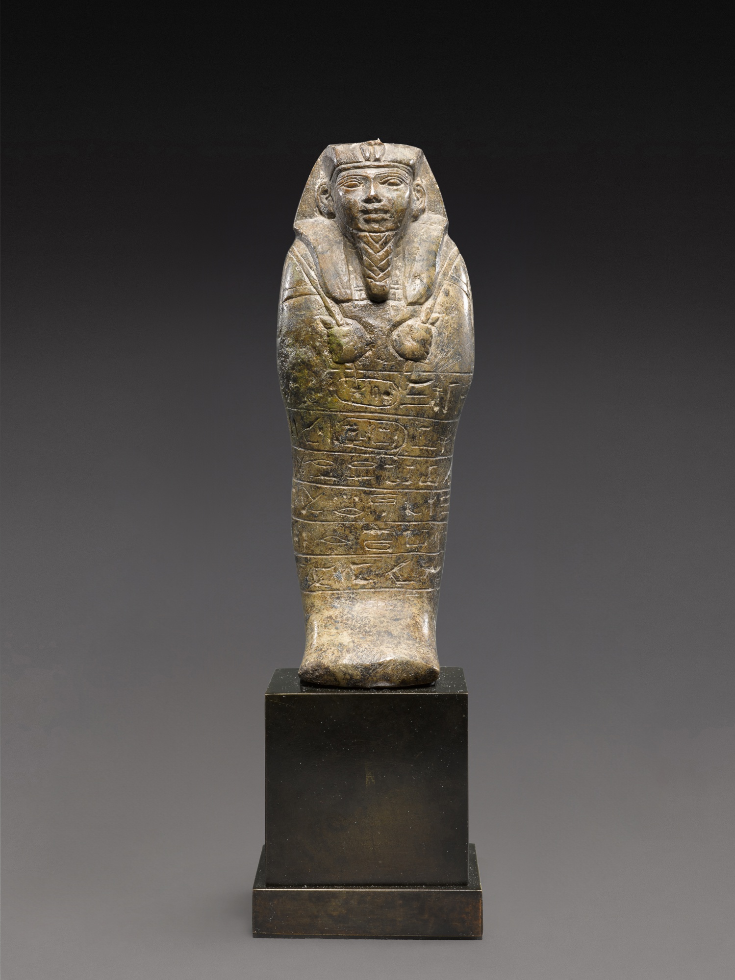 An Egyptian Serpentine Ushabti of King Senkamenisken, Nubia — An Egyptian Serpentine Ushabti of King Senkamenisken, Nubia, Napatan Period, 643-623 B.C.