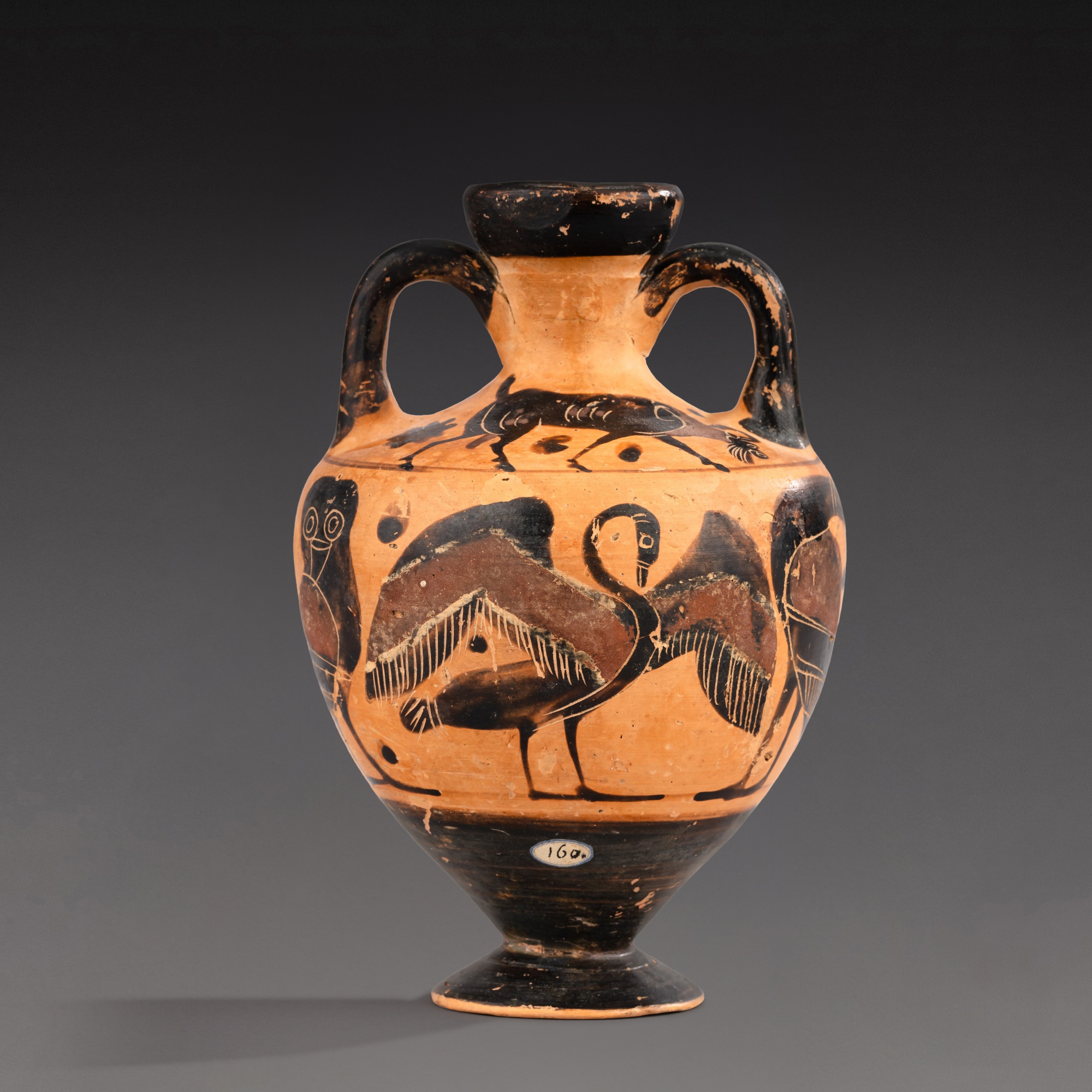 An Attic Black-figured Amphoriskos, circa 575-525 B.C. 