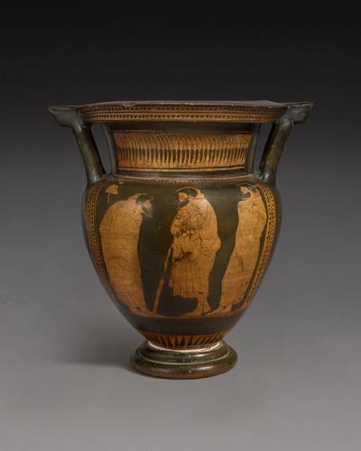 An Attic Red-figured Column Krater, attributed to the Harrow Painter, late 6th/early 5th Century B.C.