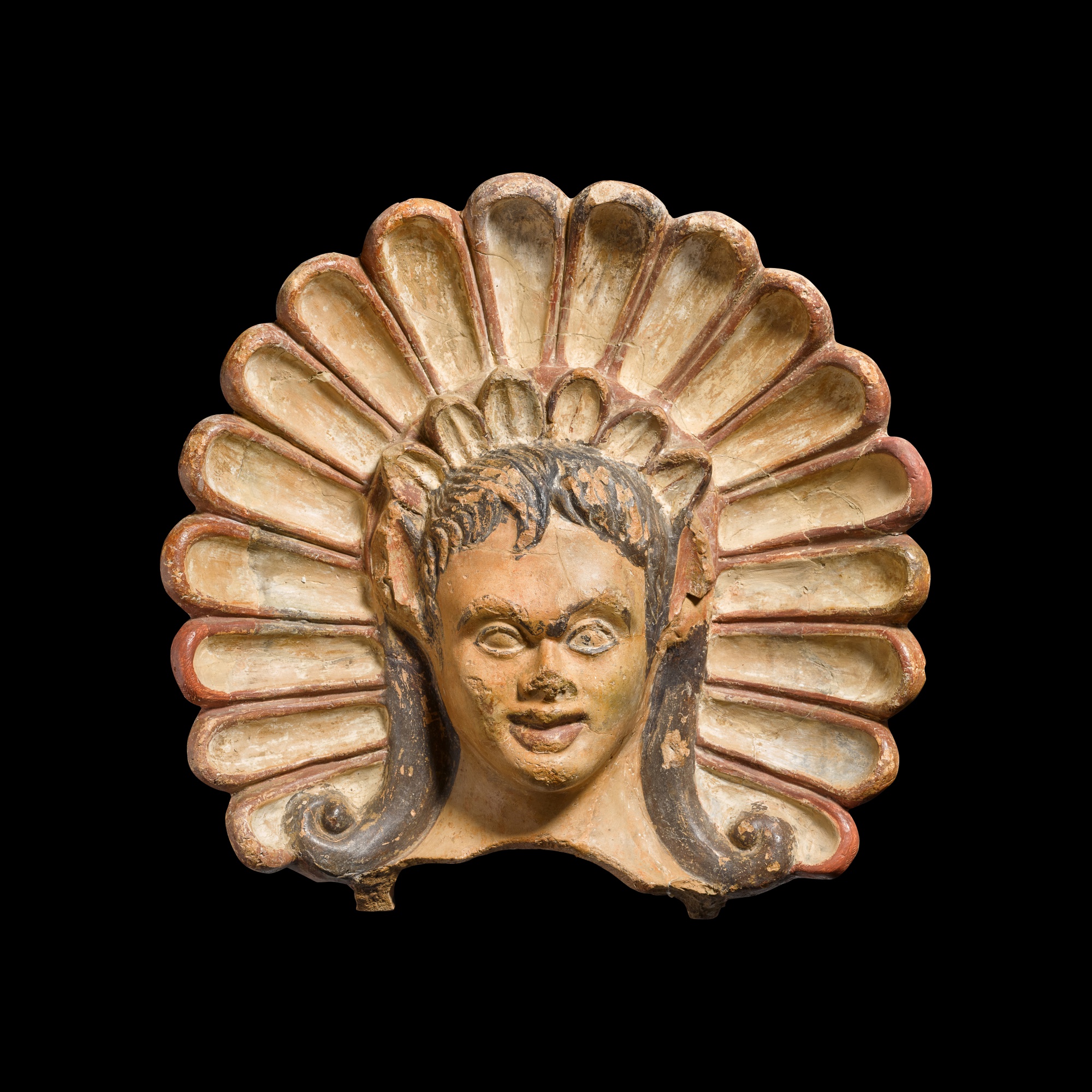 Unknown — An Etruscan Polychrome Terracotta Antefix, circa 5th Century B.C.
