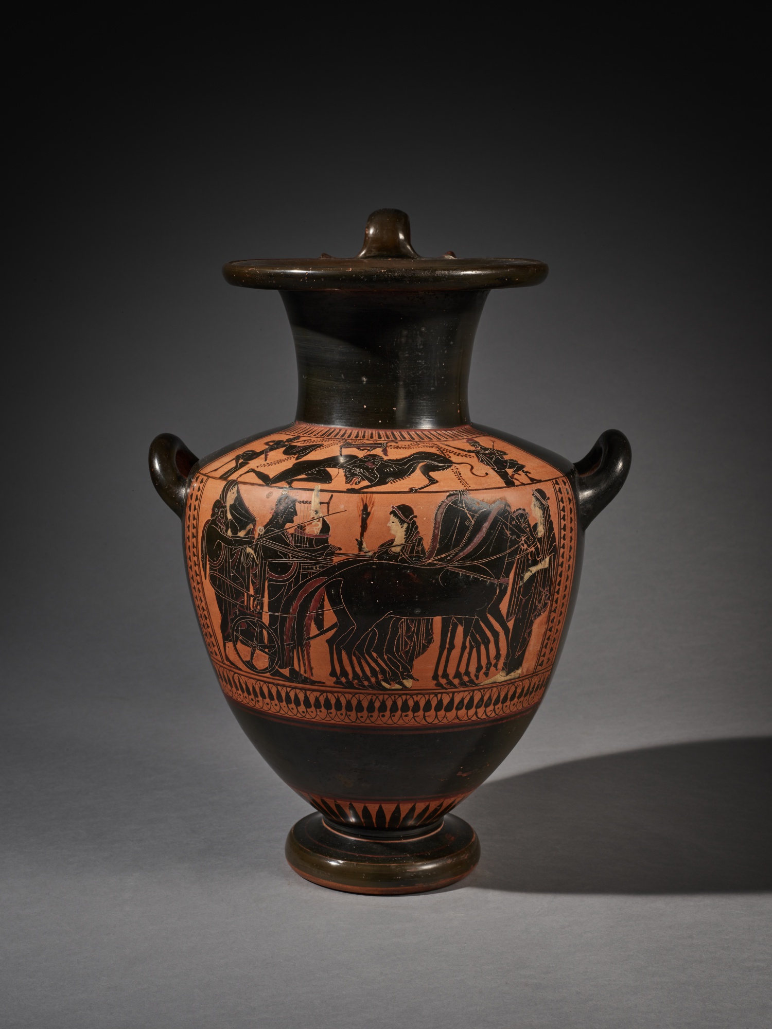 Unknown — An Attic Black-figure Hydria attributed to the Rycroft Painter, circa 500 B.C.