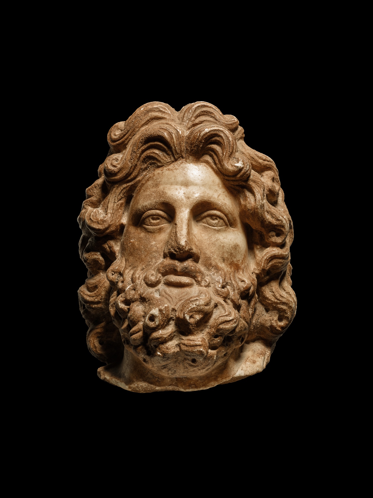 Unknown — A Roman Marble Head of Asklepios, circa 2nd Century A.D.