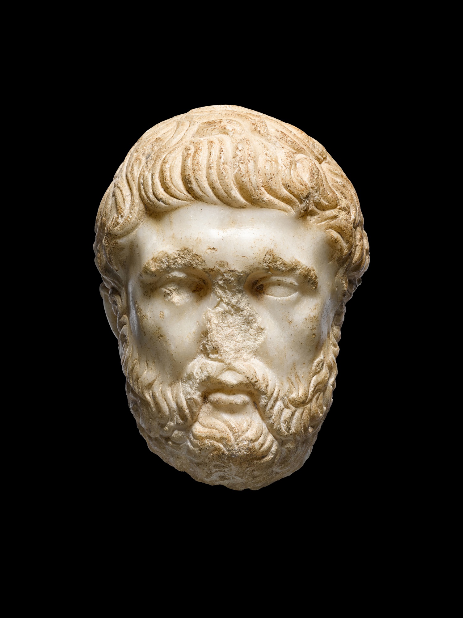 Unknown — A Roman Marble Portrait Head of a Philosopher, circa 1st Century A.D.