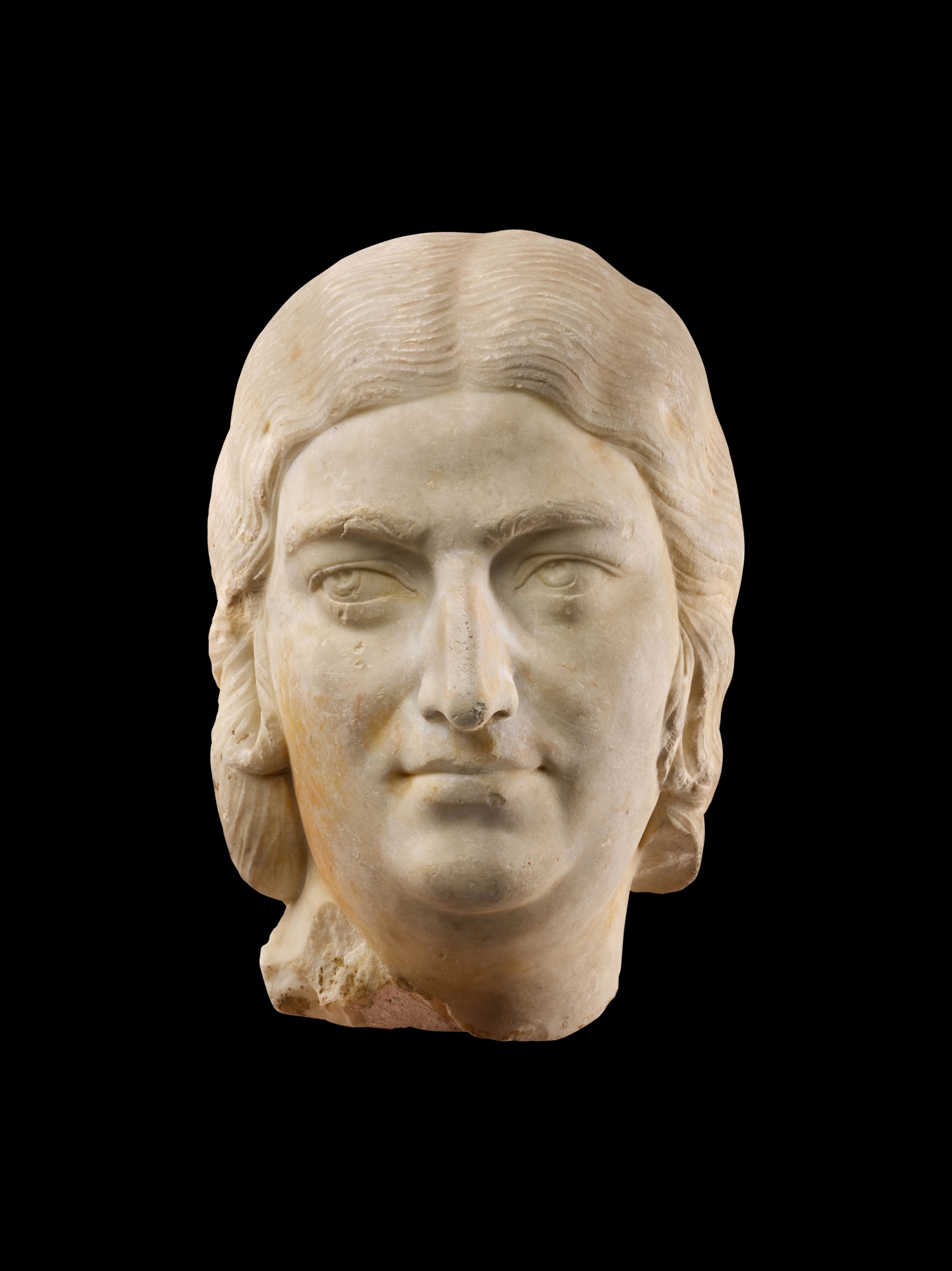 A Roman Marble Portrait Head of a Woman — A Roman Marble Portrait Head of a Woman, Severan Period, circa 220 A.D.