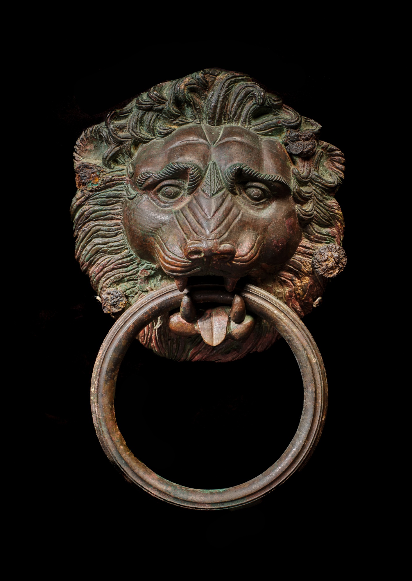 Unknown — A Large Roman Bronze Lion-head Handle, circa 2nd/3rd Century A.D.