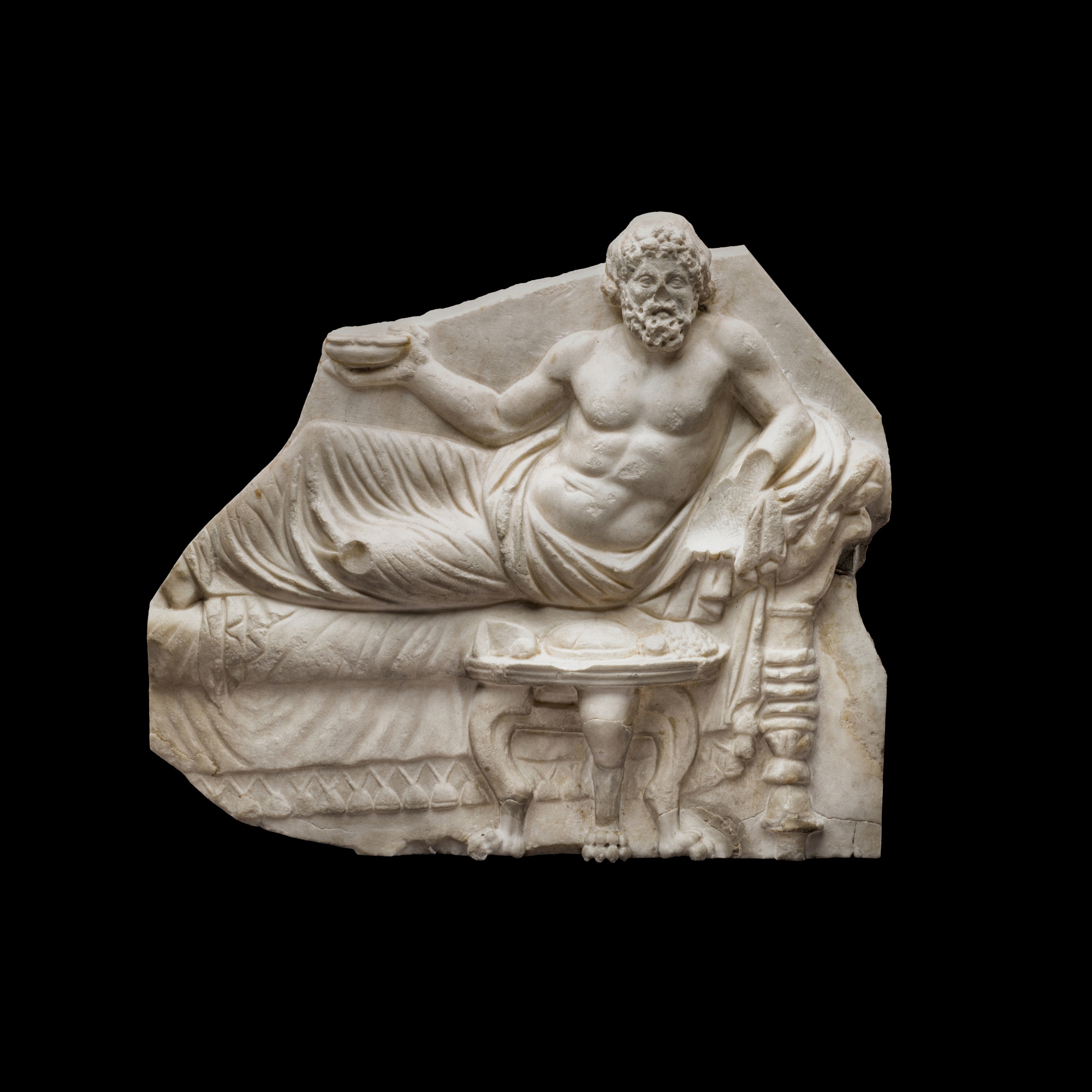 A Hellenistic Marble Votive Relief Fragment — A Hellenistic Marble Votive Relief Fragment, 2nd Half of the 2nd Century B.C., with 17th Century Restorations