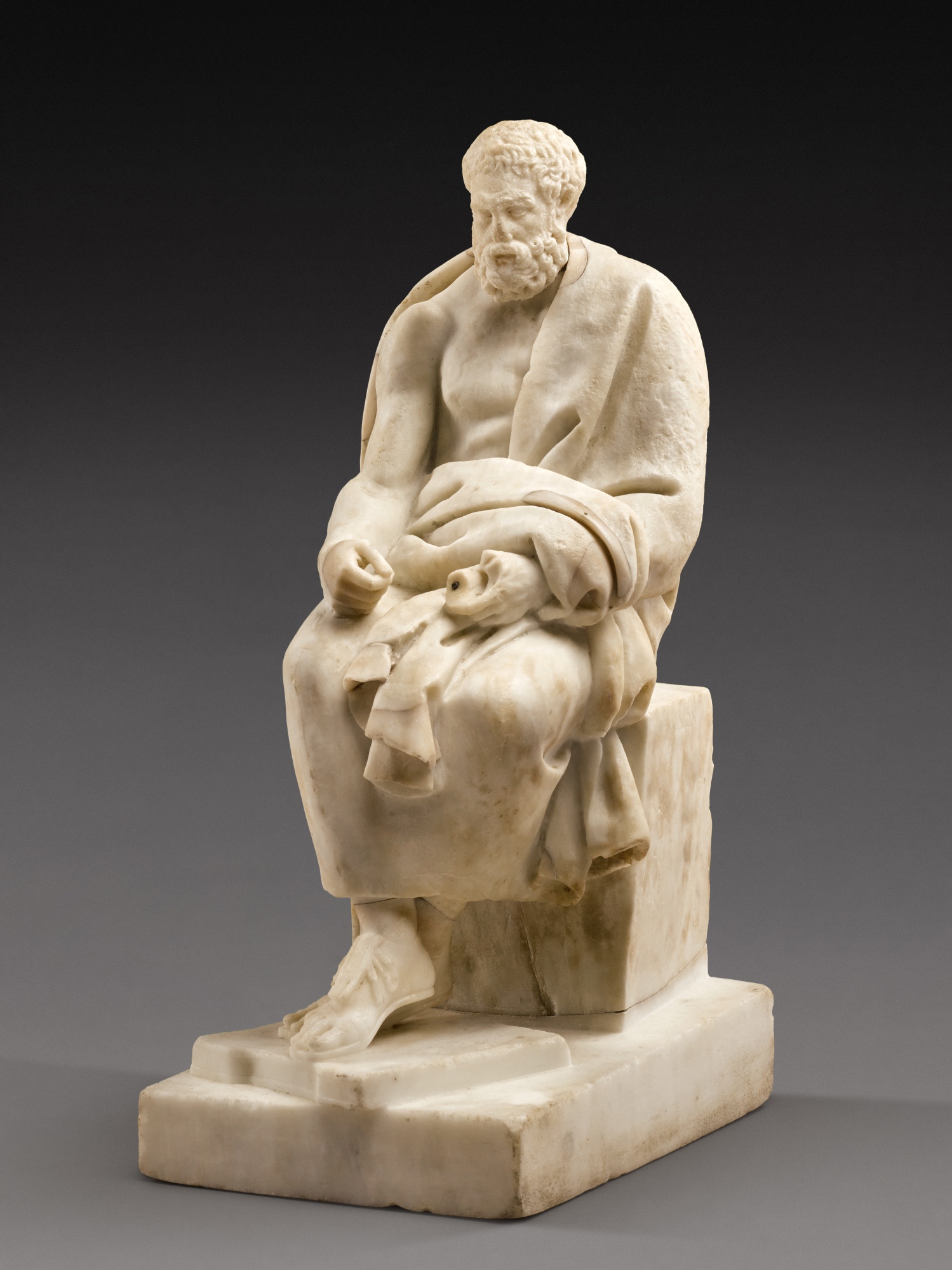 A Roman Marble Figure of a Man of Letters — A Roman Marble Figure of a Man of Letters, circa 2nd Century A.D., with 18th Century Restorations
