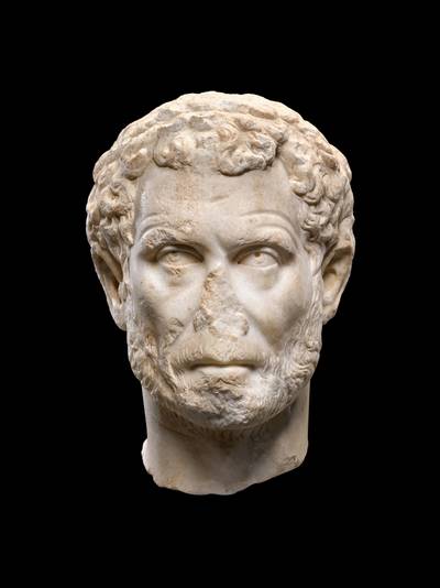 A Roman Marble Portrait Head of a Man, Antonine, mid 2nd Century A.D.