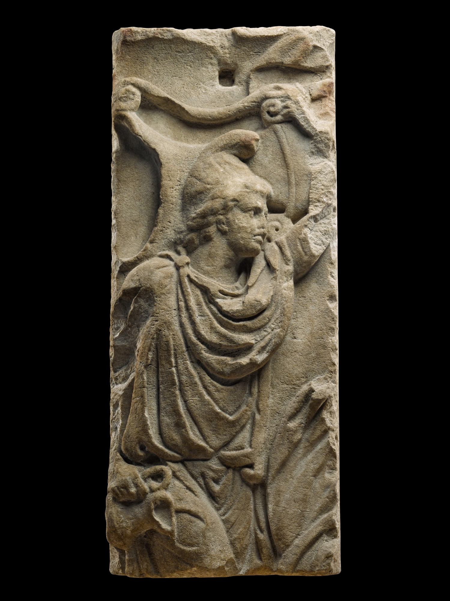 A Roman Marble Sarcophagus Relief Fragment — A Roman Marble Sarcophagus Relief Fragment, circa 180 A.D.
