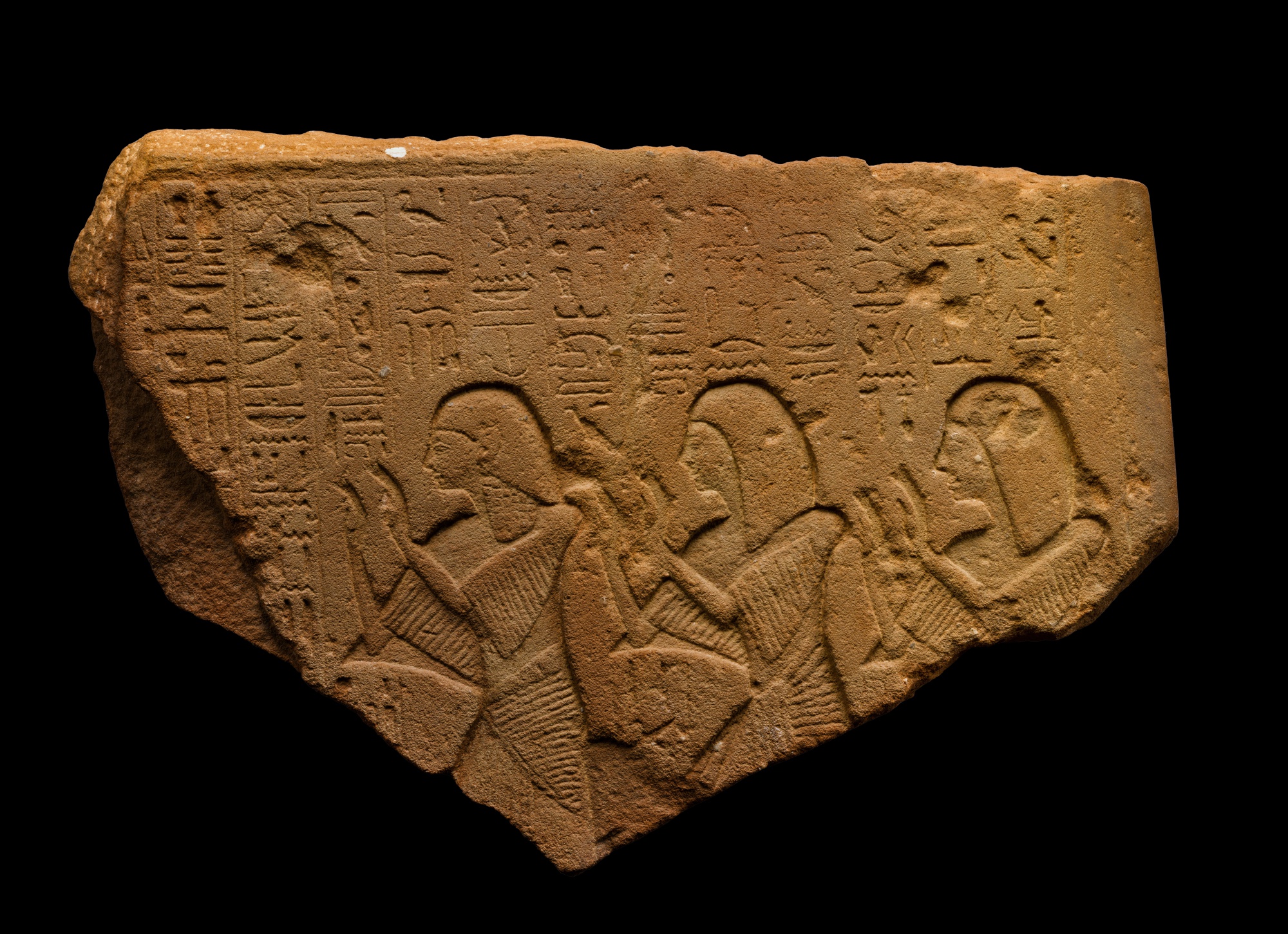 An Egyptian Quartzite or Sandstone Relief Fragment — An Egyptian Quartzite or Sandstone Relief Fragment, 19th Dynasty, Reign of Ramesses II, 1279-1213 B.C.