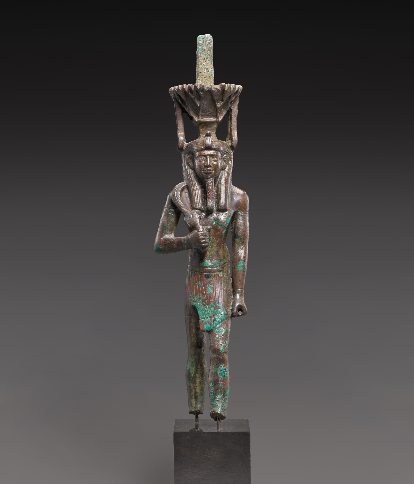 An Egyptian Bronze Figure of Nefertum — An Egyptian Bronze Figure of Nefertum, 26th Dynasty, 664-525 B.C.