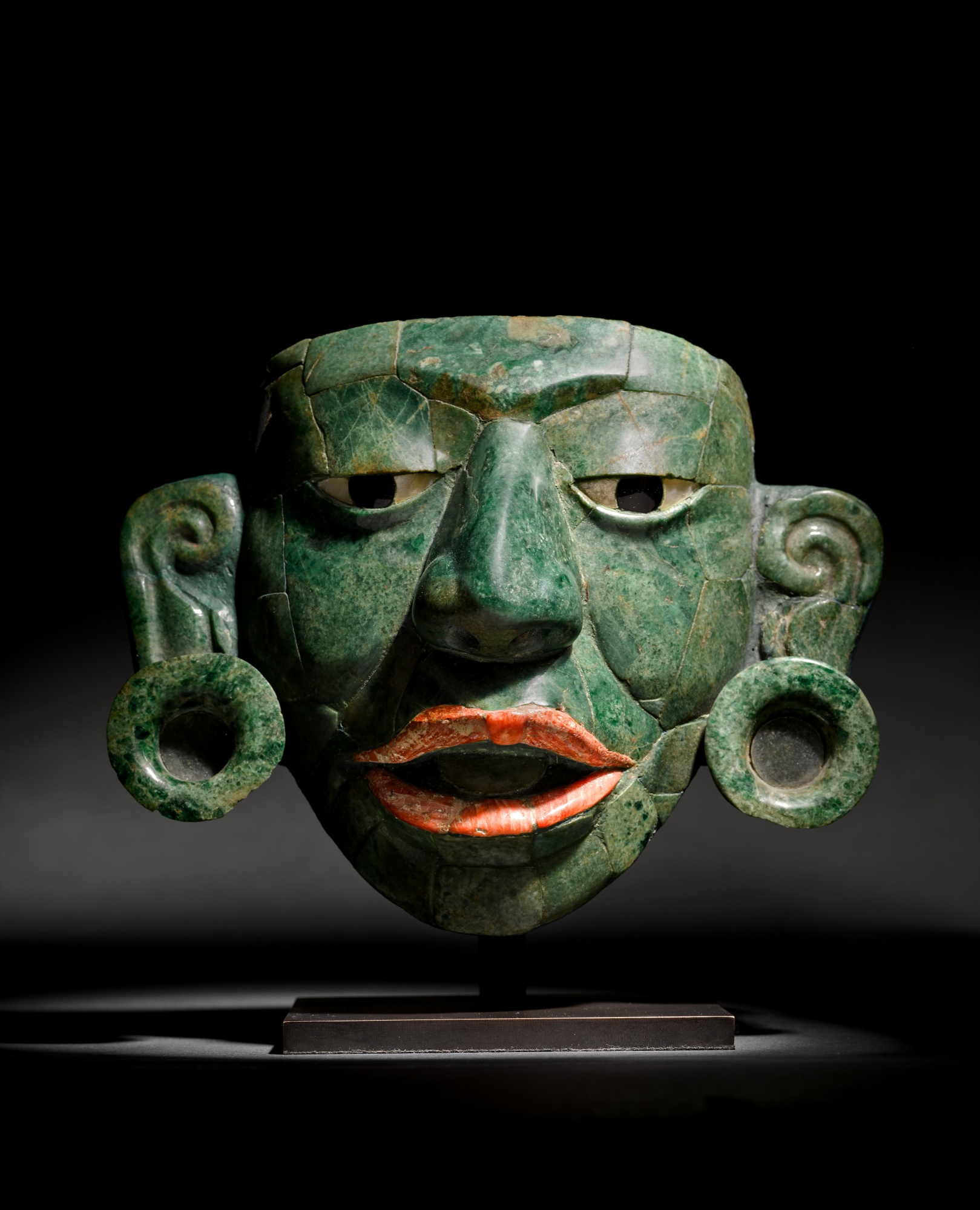 Important Maya Mosaic Jade Mask — Important Maya Mosaic Jade Mask