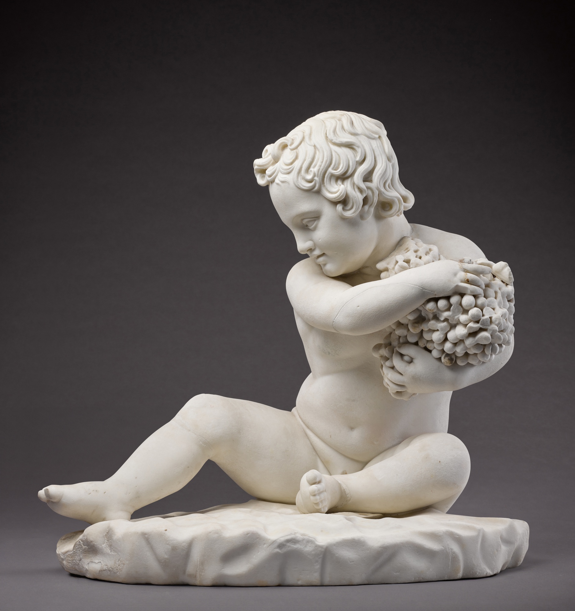 A Roman Marble Figure of a Boy —  A Roman Marble Figure of a Boy, circa 2nd Century A.D., with Restorations Attributed to Leandro Biglioschi (active 1813-1832)