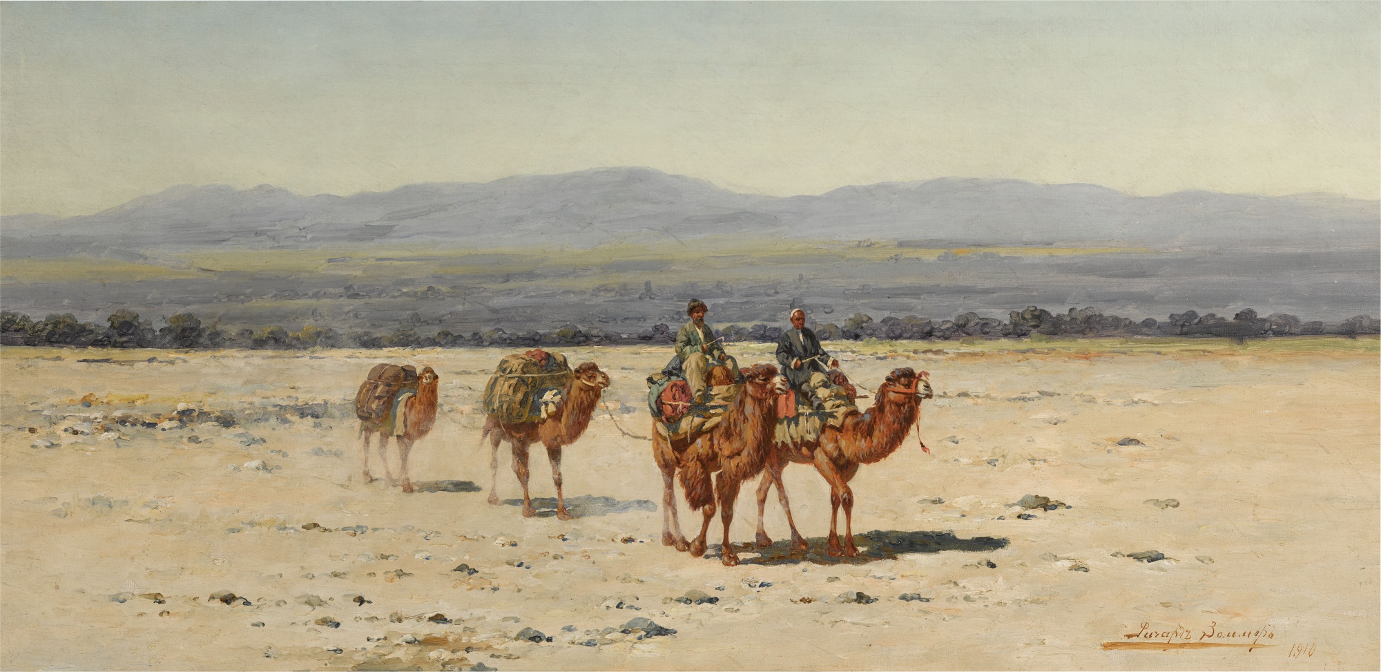 Richard Zommer — Camel Drivers in the Steppes
