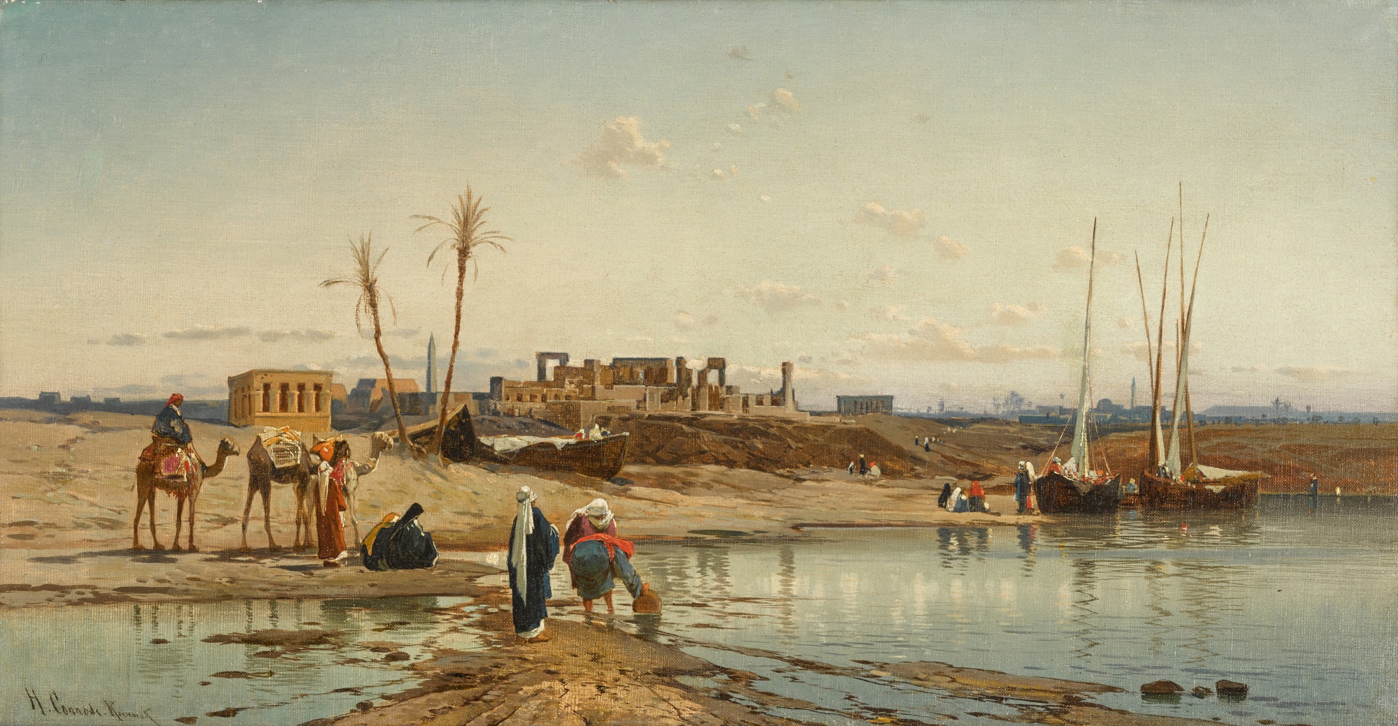 Resting before the Temple of Karnak 