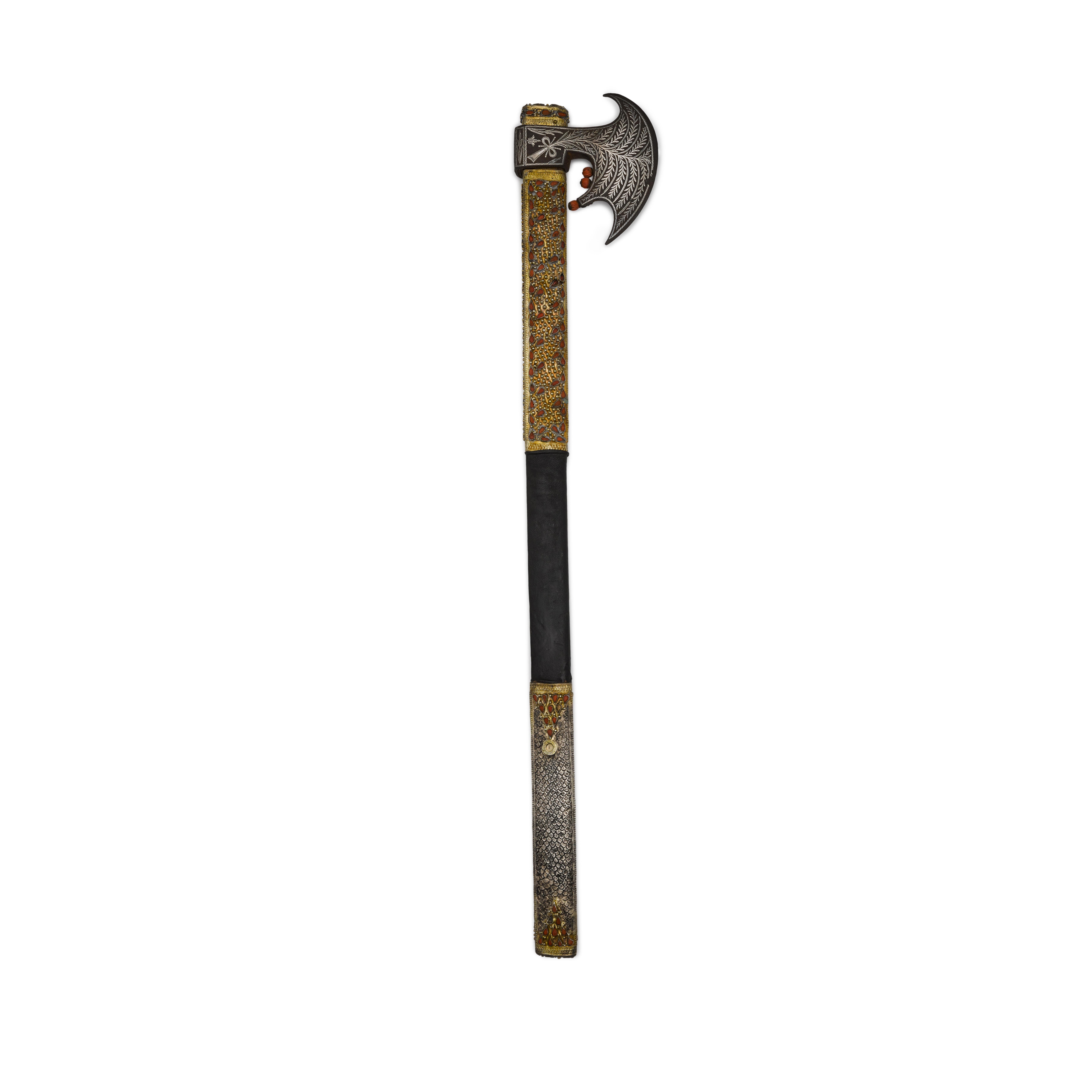 Unknown — A Coral-Set Ottoman Axe, Turkey, 18th Century