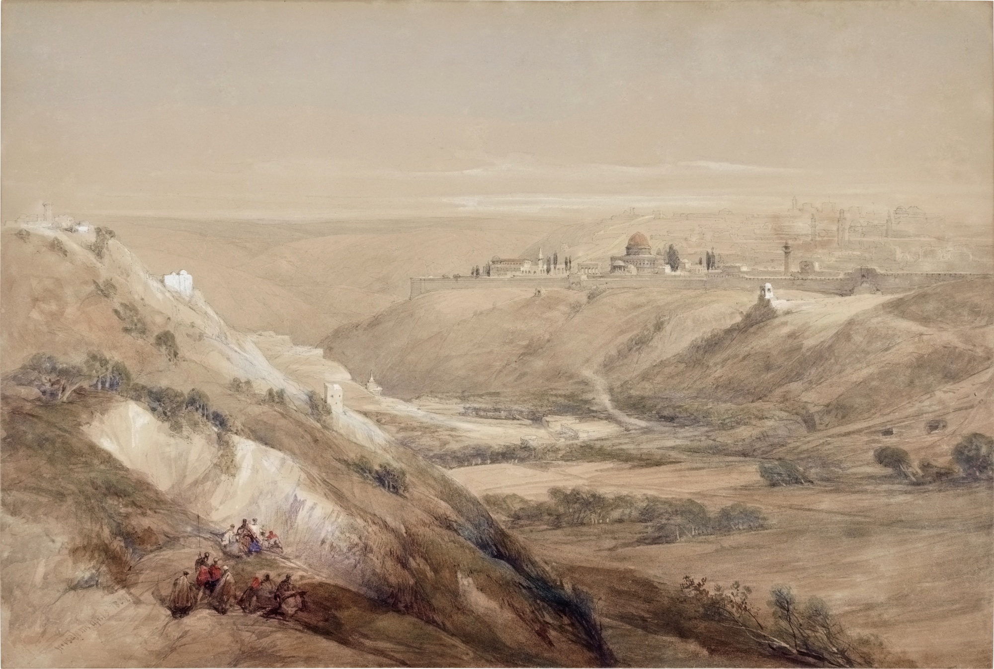 David Roberts — Jerusalem from the Road leading to Bethany 
