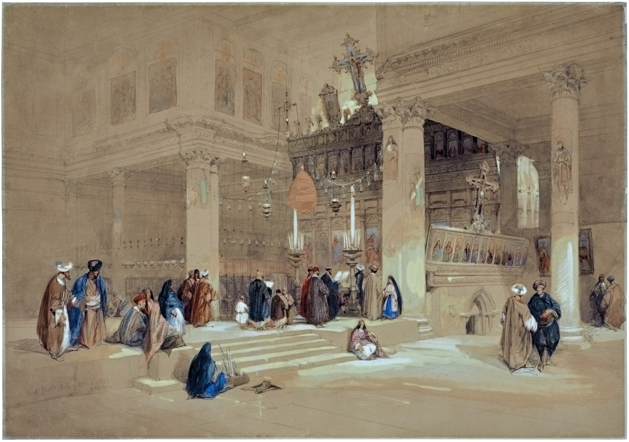David Roberts — Chancel of the Church of St Helena, Bethlehem 