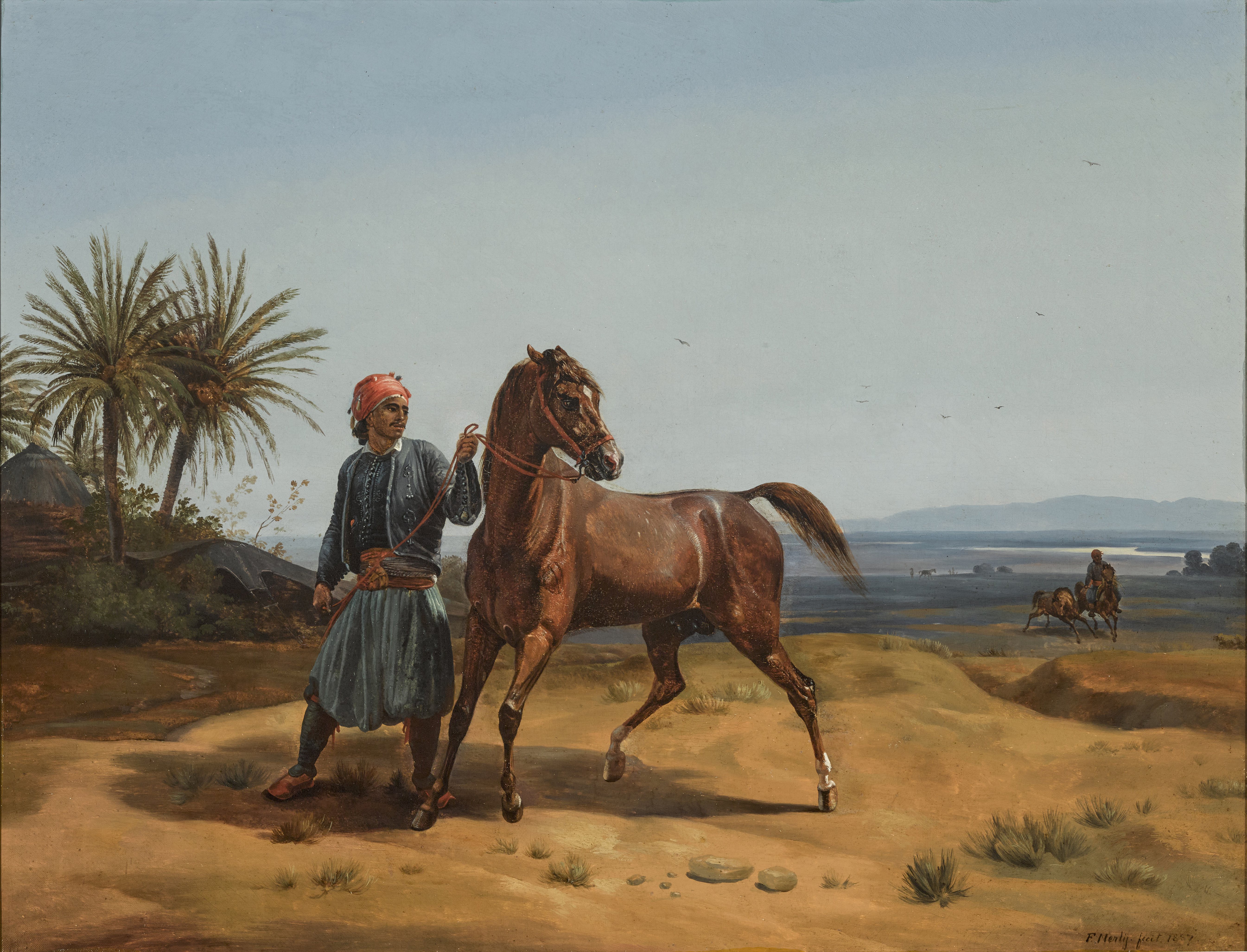 Friedrich Nerly — King Wilhelm I’s Arabian Stallion ‘Tursi’