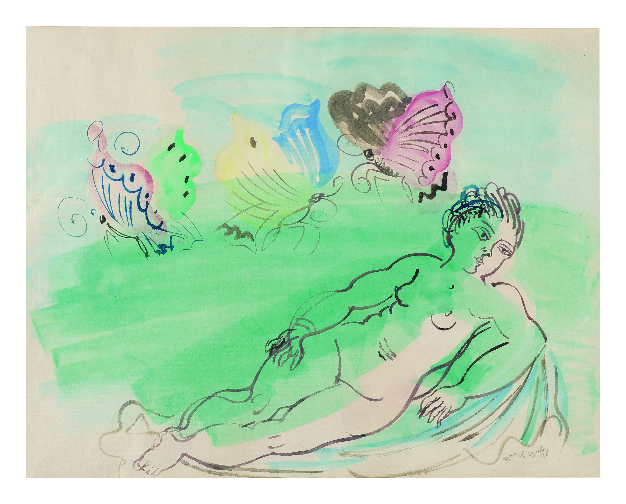 Raoul Dufy — Nu Aux Papillons