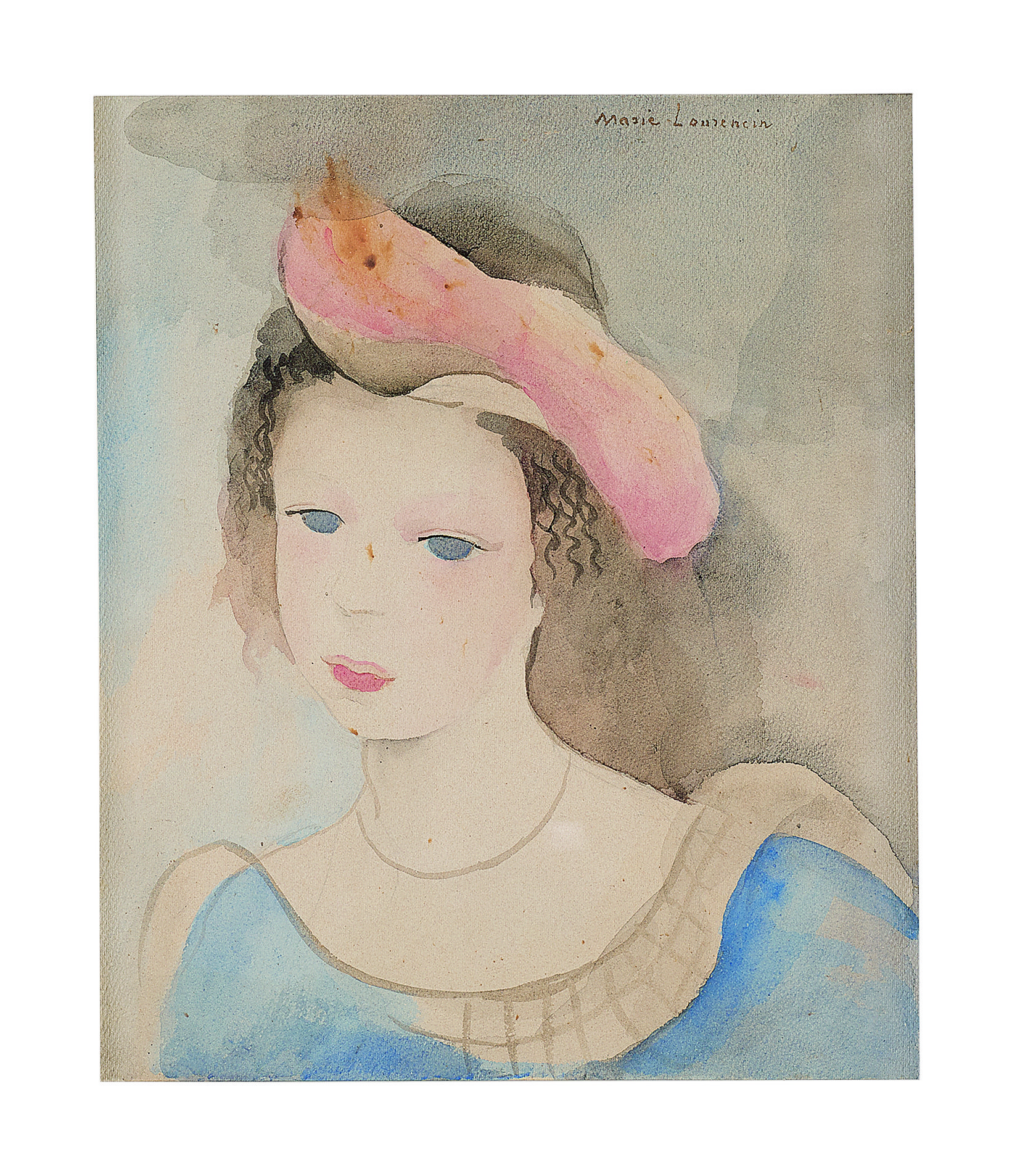 Marie Laurencin — Jeune Fille Au Chapeau Bicolore