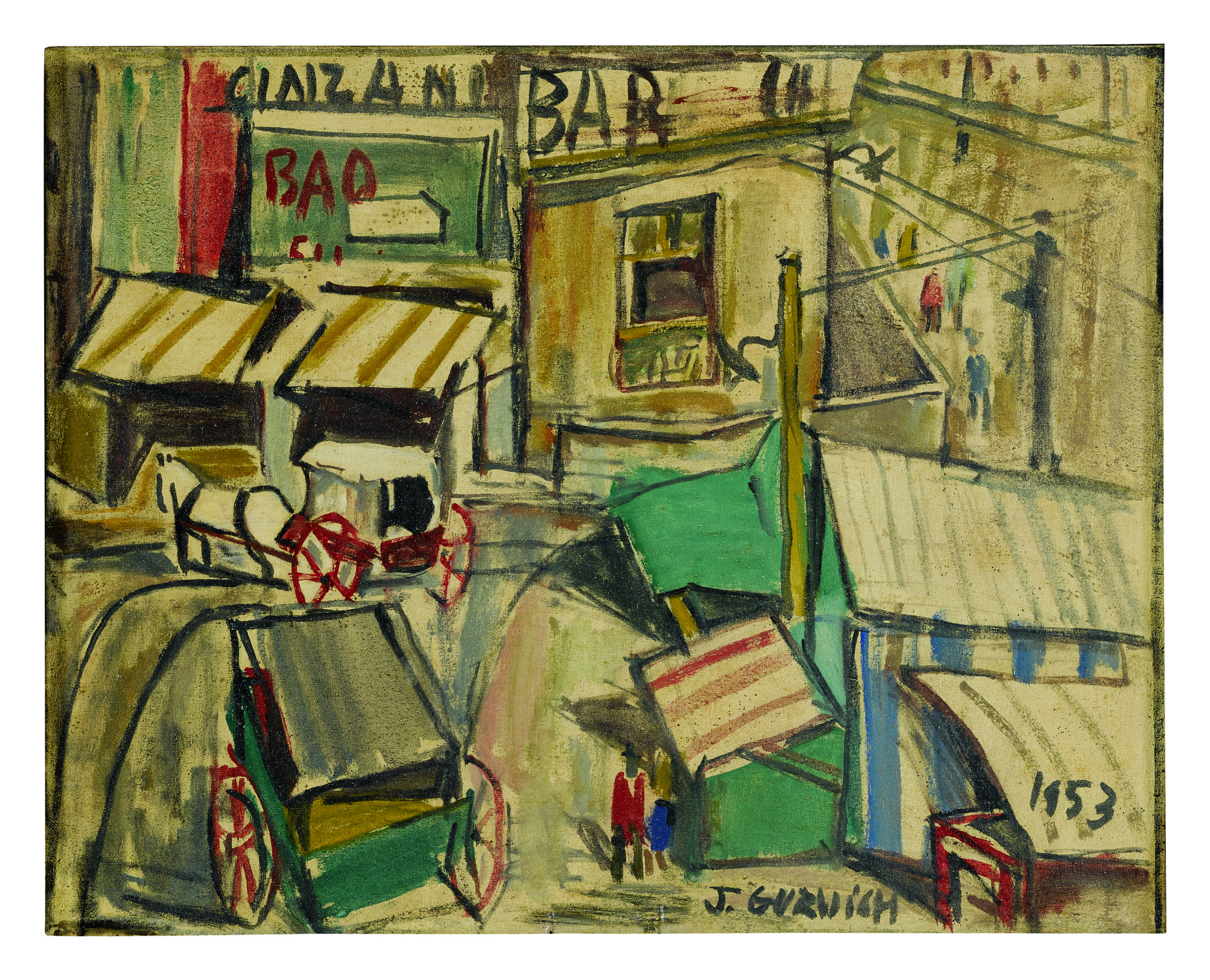 José Gurvich — Escena Ciudad And Paisaje (a Double-sided Work)