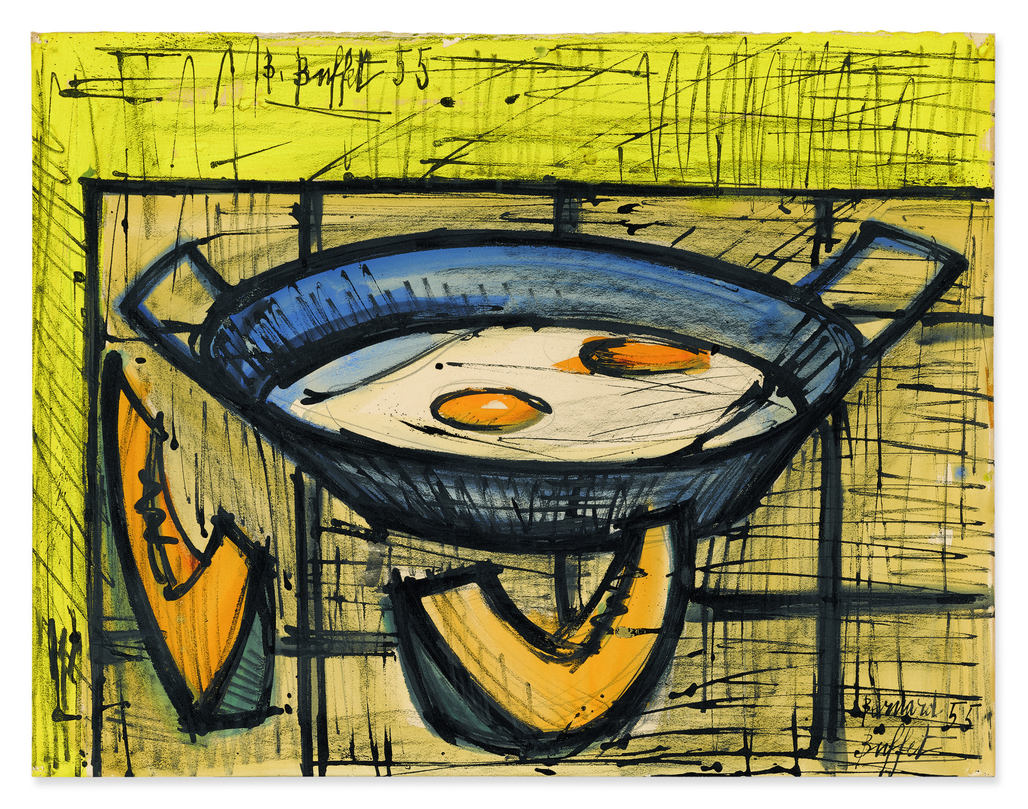 Bernard Buffet — Nature Morte Aux Oeufs