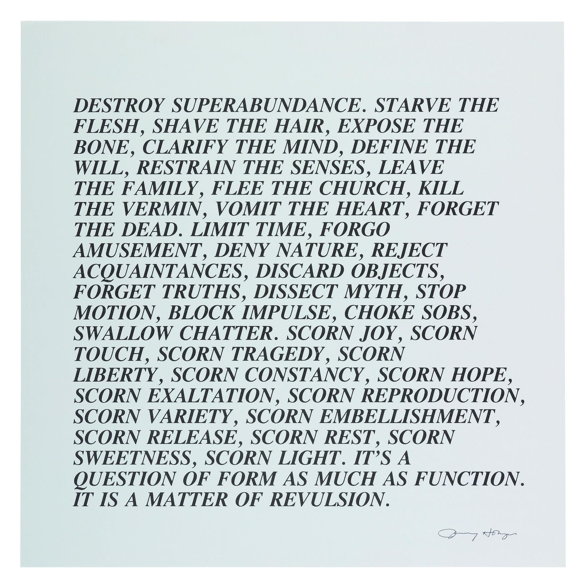 Jenny Holzer — Inflammatory Essays