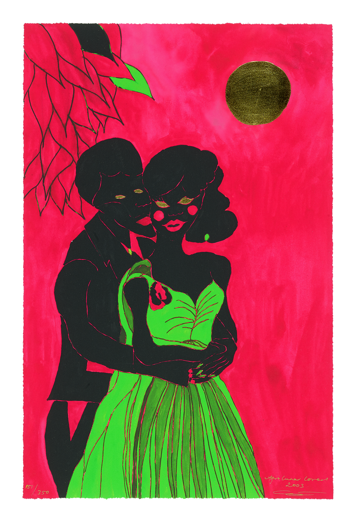 Chris Ofili — Afro Lunar Lovers; And Afro Lunar Lovers Ii