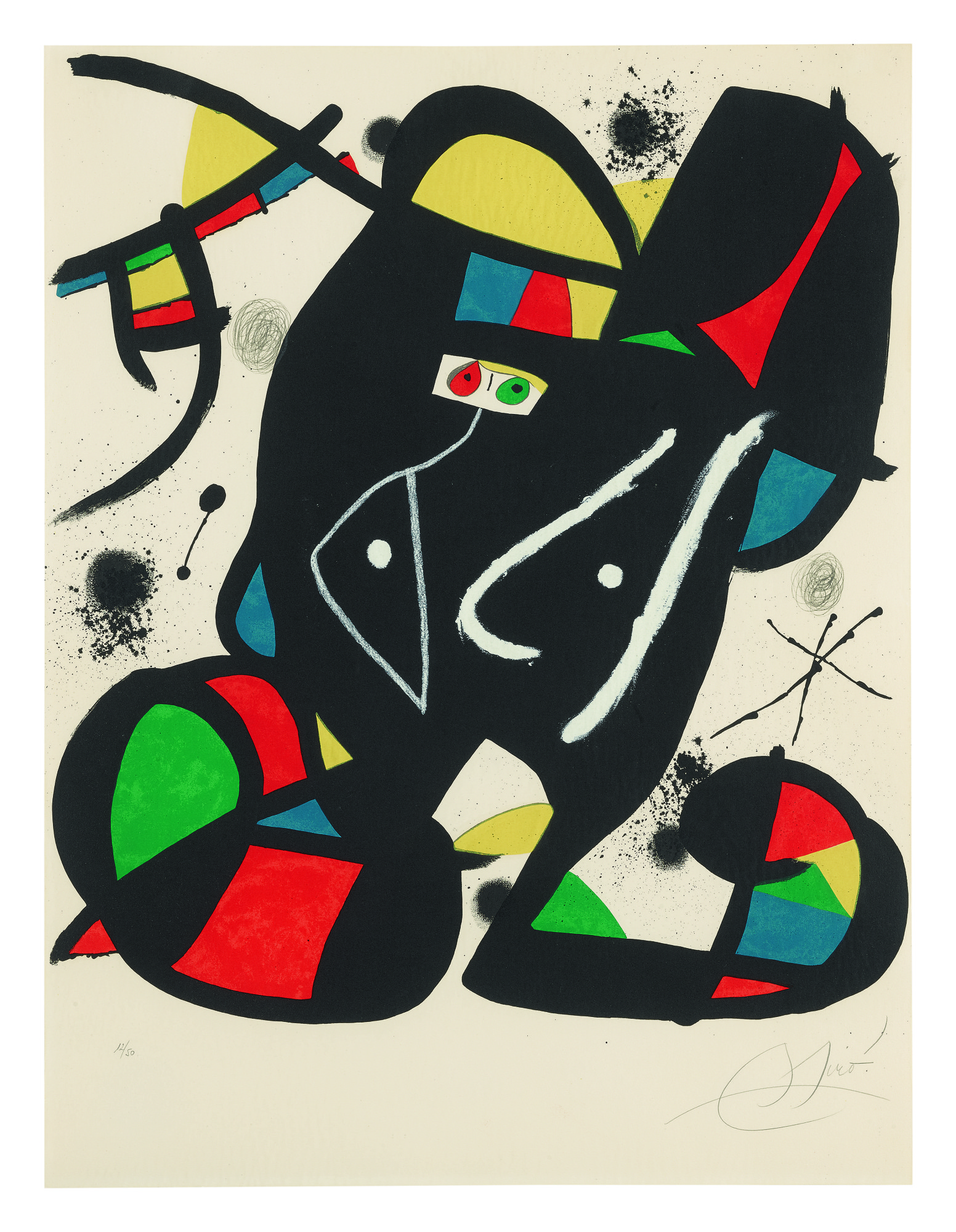 Joan Miró — Colpir Sense Nafrar 3 (mourlot 1248)