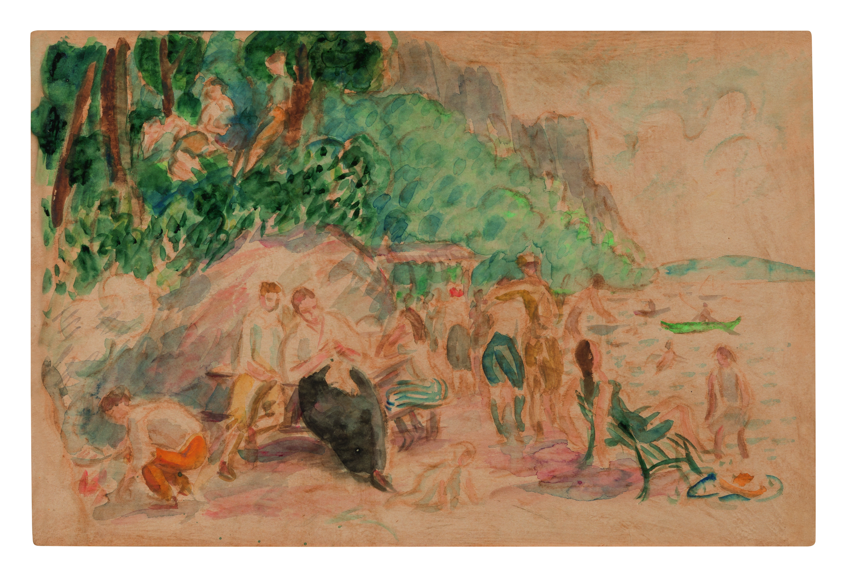 William James Glackens — Bathers (park By The River)