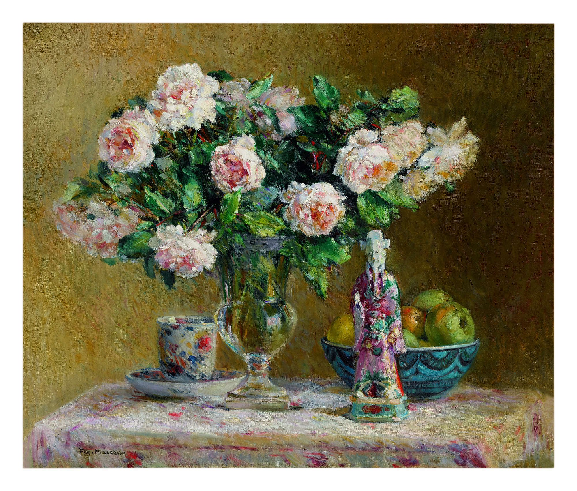 Unknown — Still Life With Roses And A Chinese Courtier