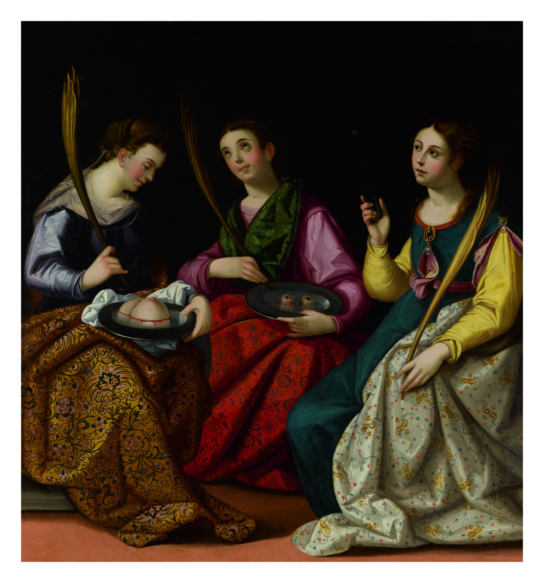 Follower of Francisco de Zurbarán — Saints Agatha, Lucy And Apollonia