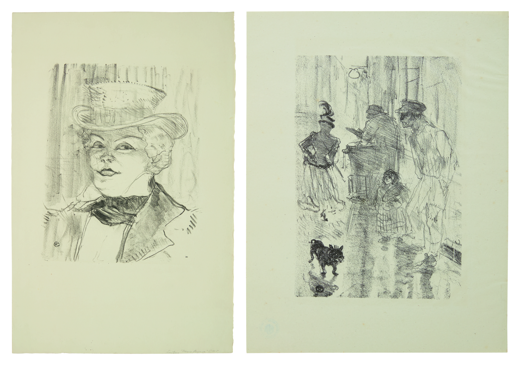 Le Marchand De Marrons; And Madame Réjane (delteil 335, 266; Wittrock 232, 266; Adriani 211, 275)