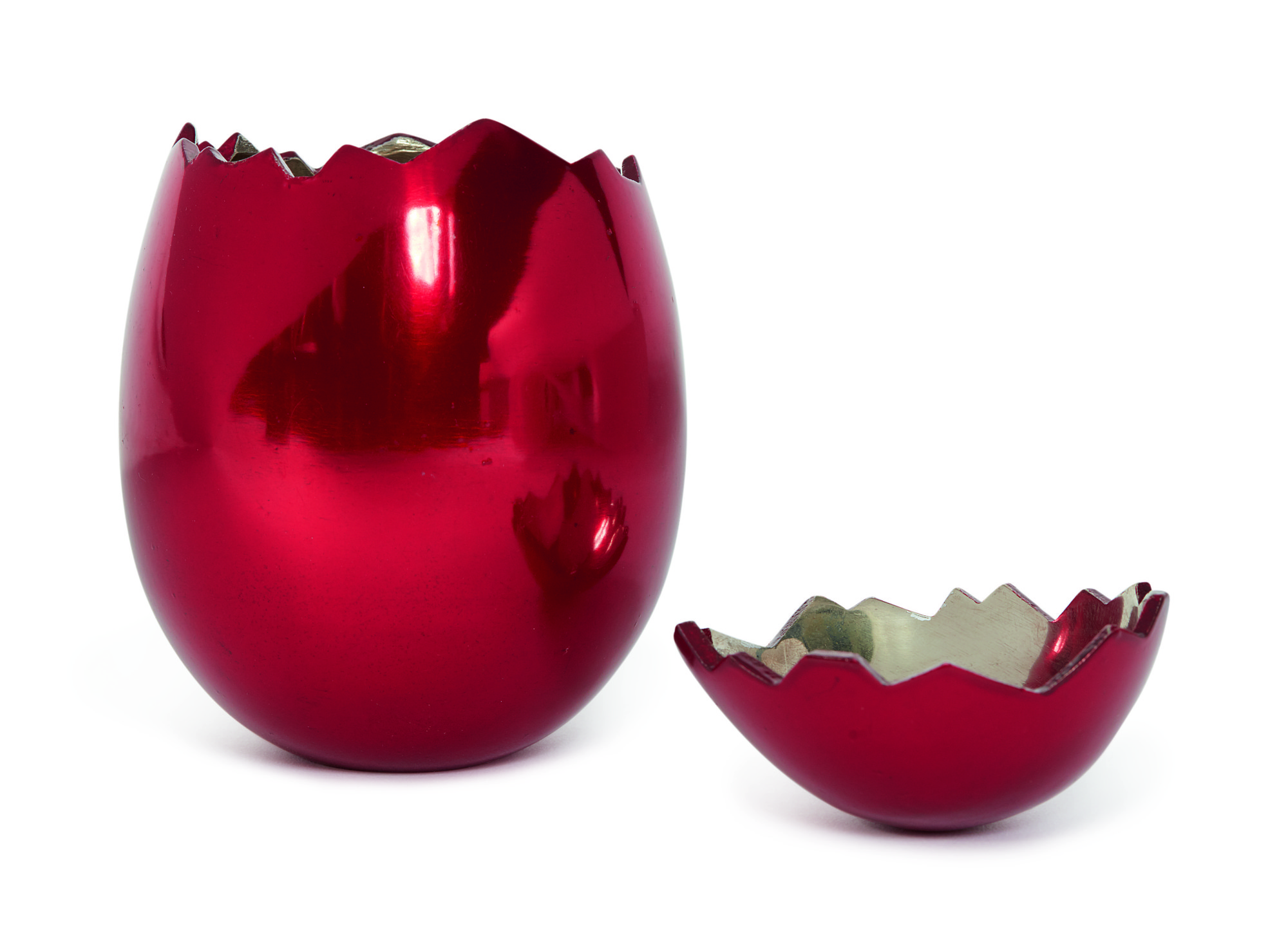 After Jeff Koons — Cracked Egg (red)