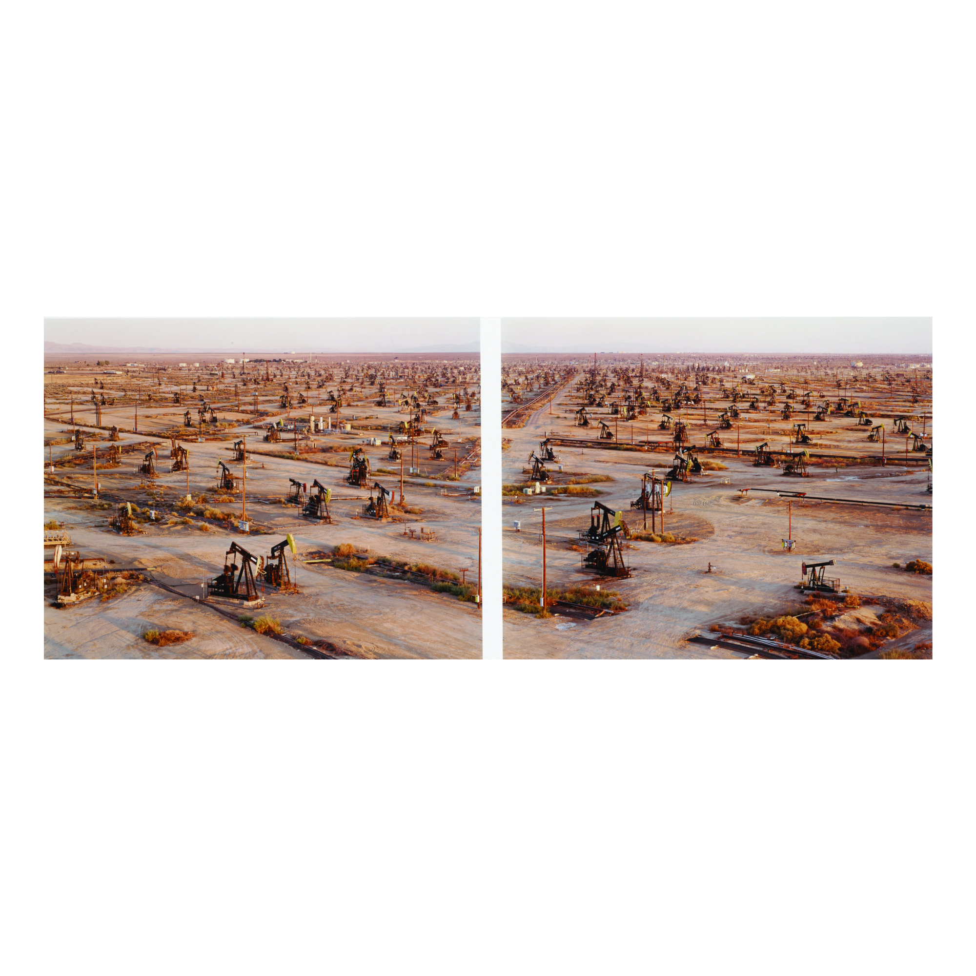 Edward Burtynsky — Oil Fields #19a & #19b, Belridge, California (diptych)